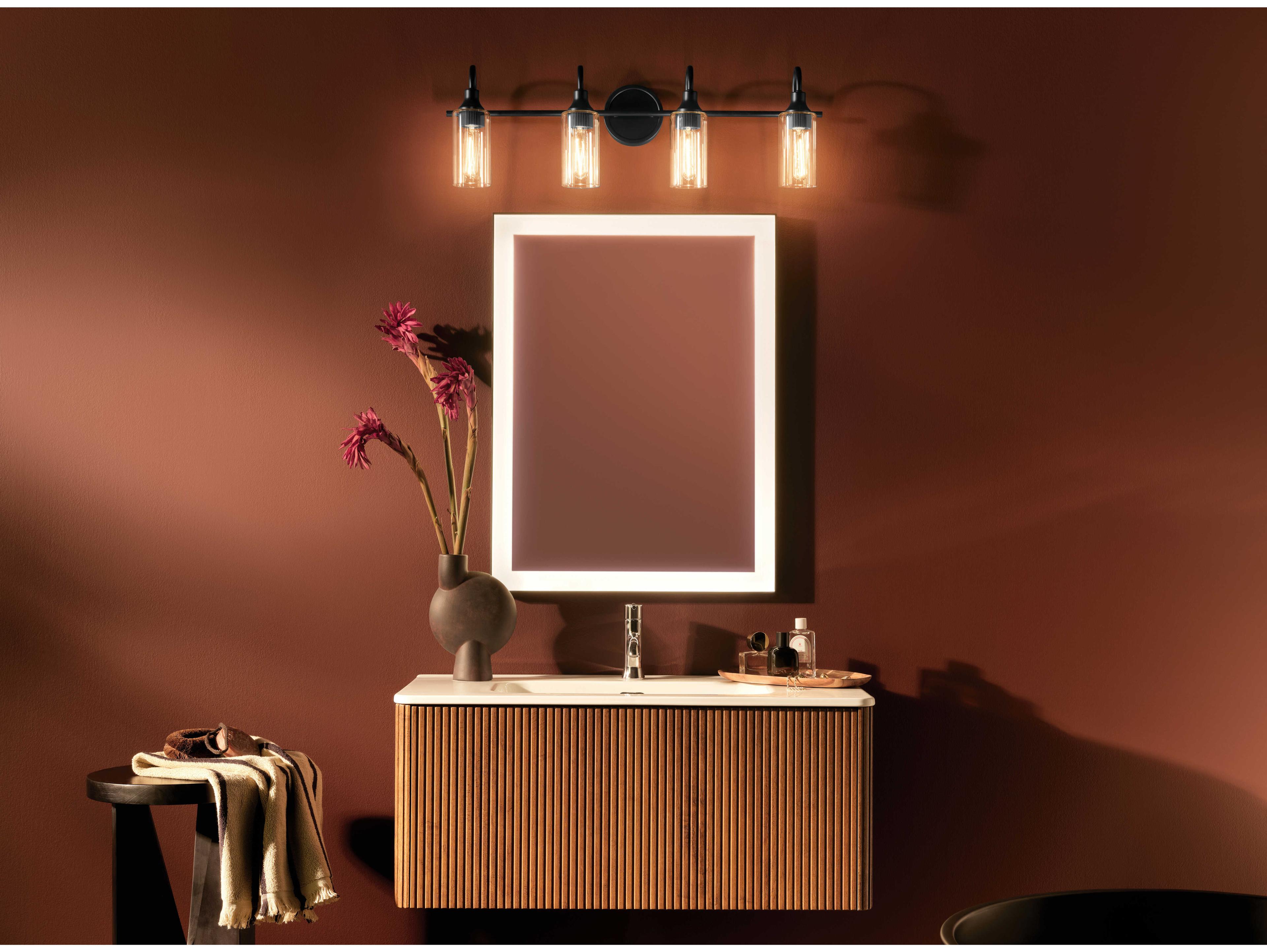 Kichler Kavi 4-Light Black Vanity Light