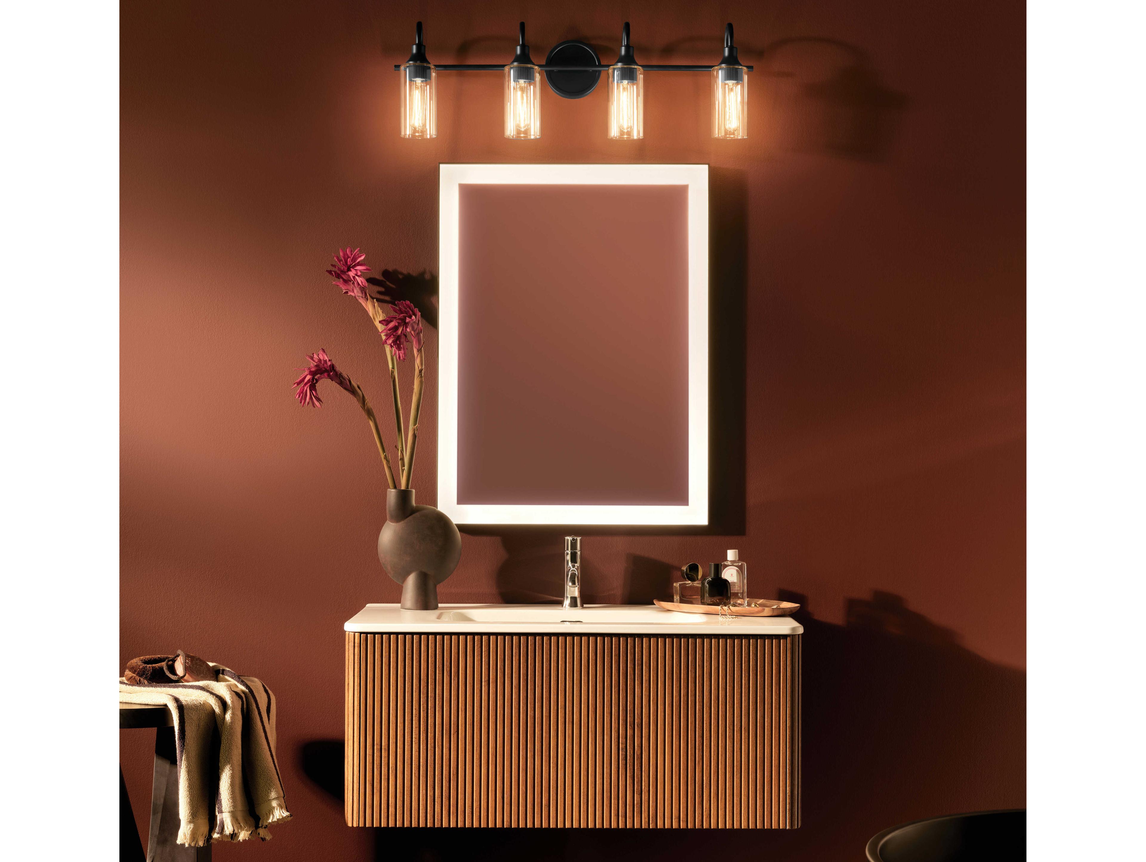 Kichler Kavi 4-Light Black Vanity Light