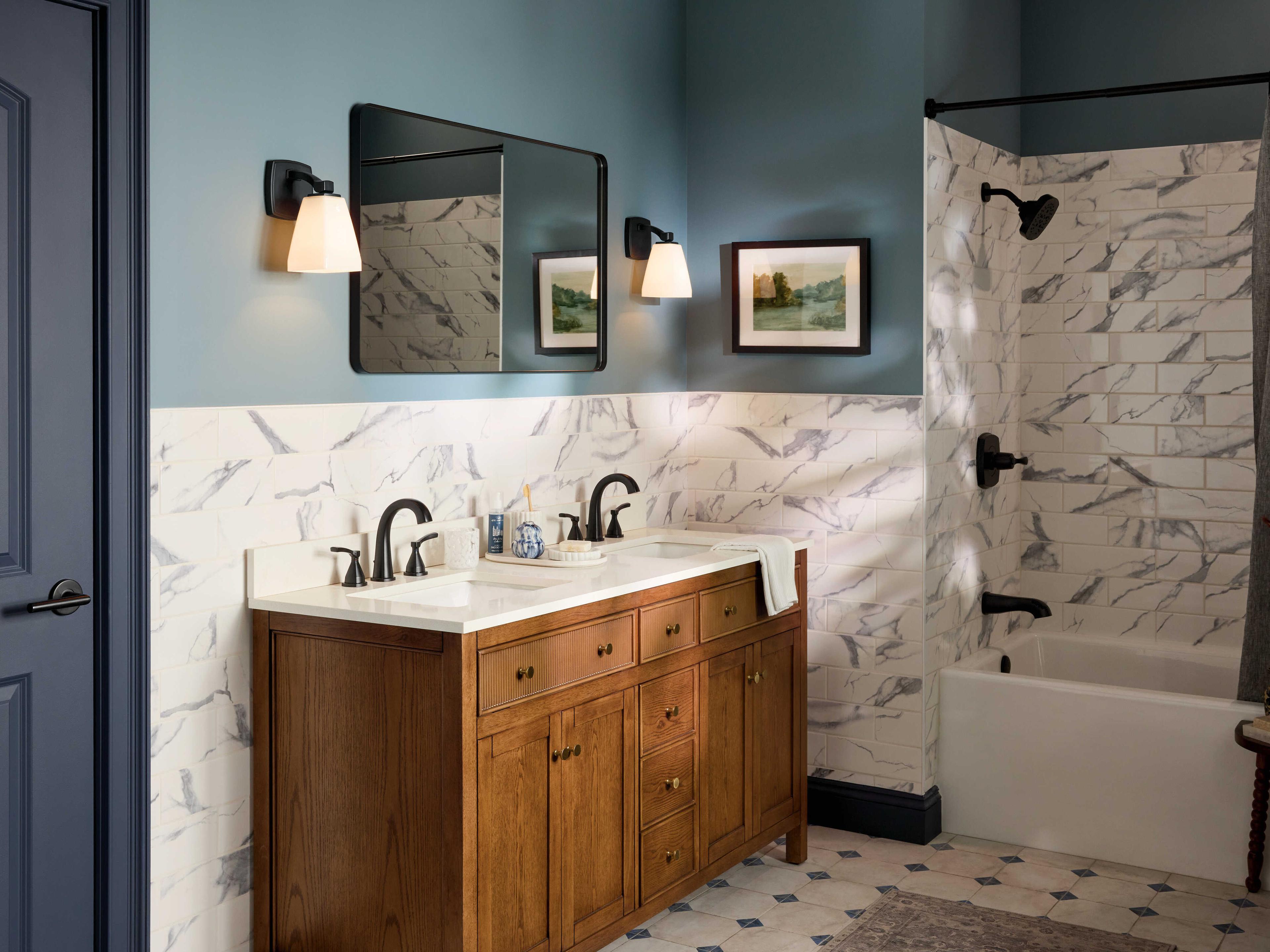 Kichler Marant 1-Light Black Wall Sconce