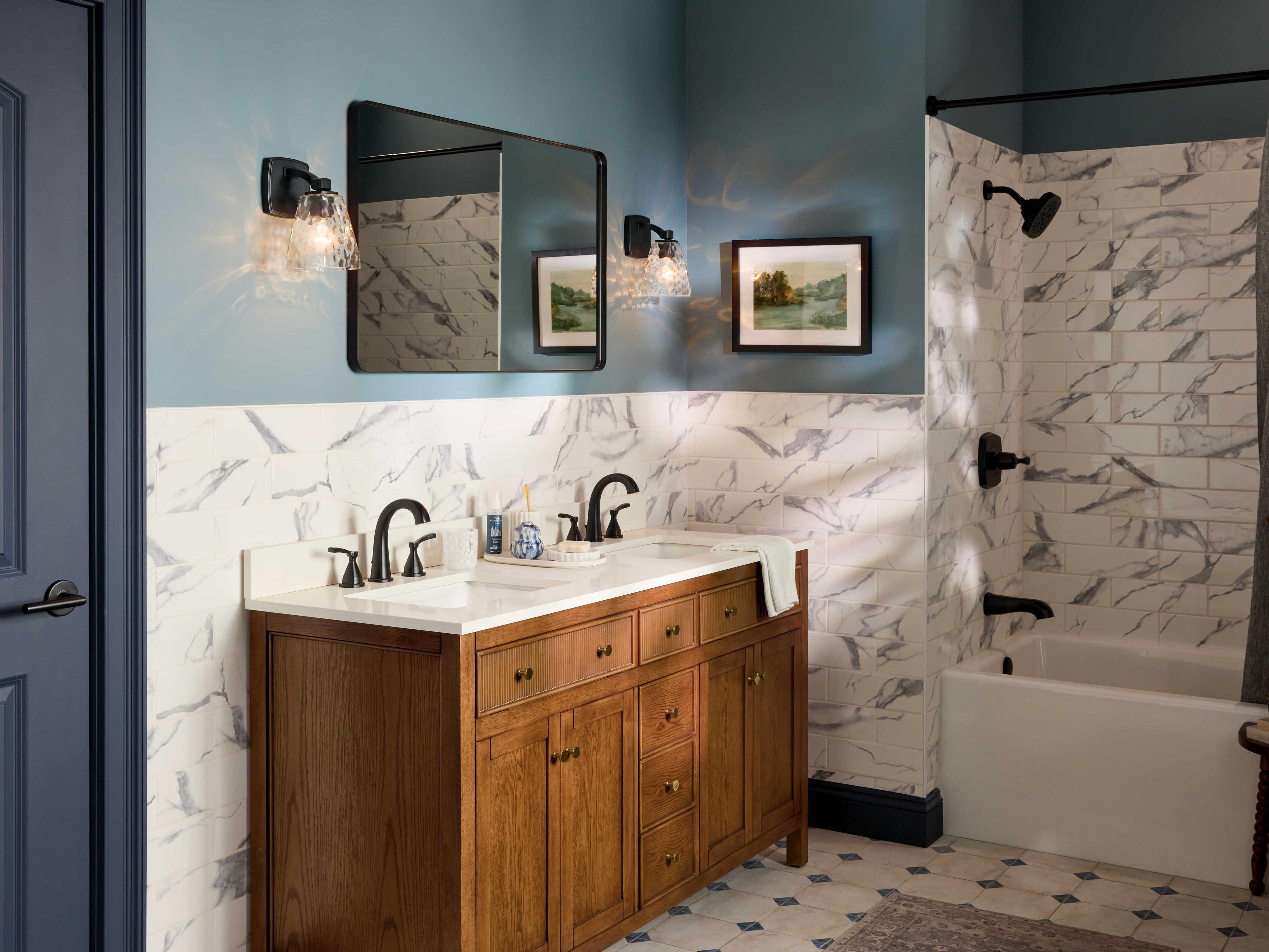 Kichler Marant 1-Light Black Wall Sconce