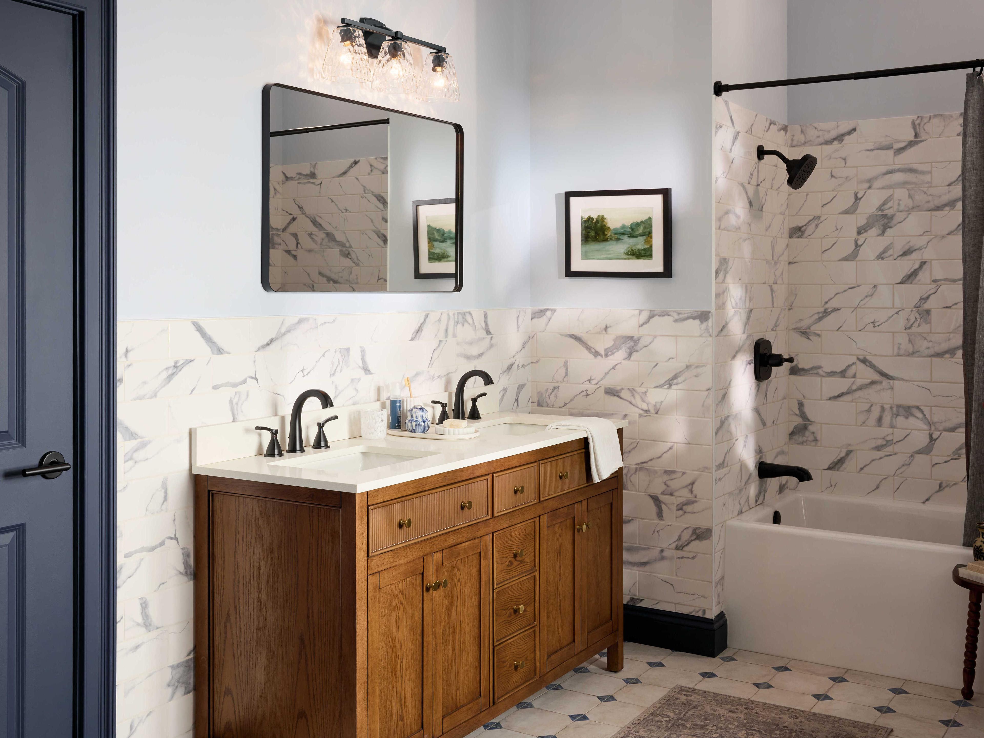 Kichler Marant 3-Light Black Vanity Light