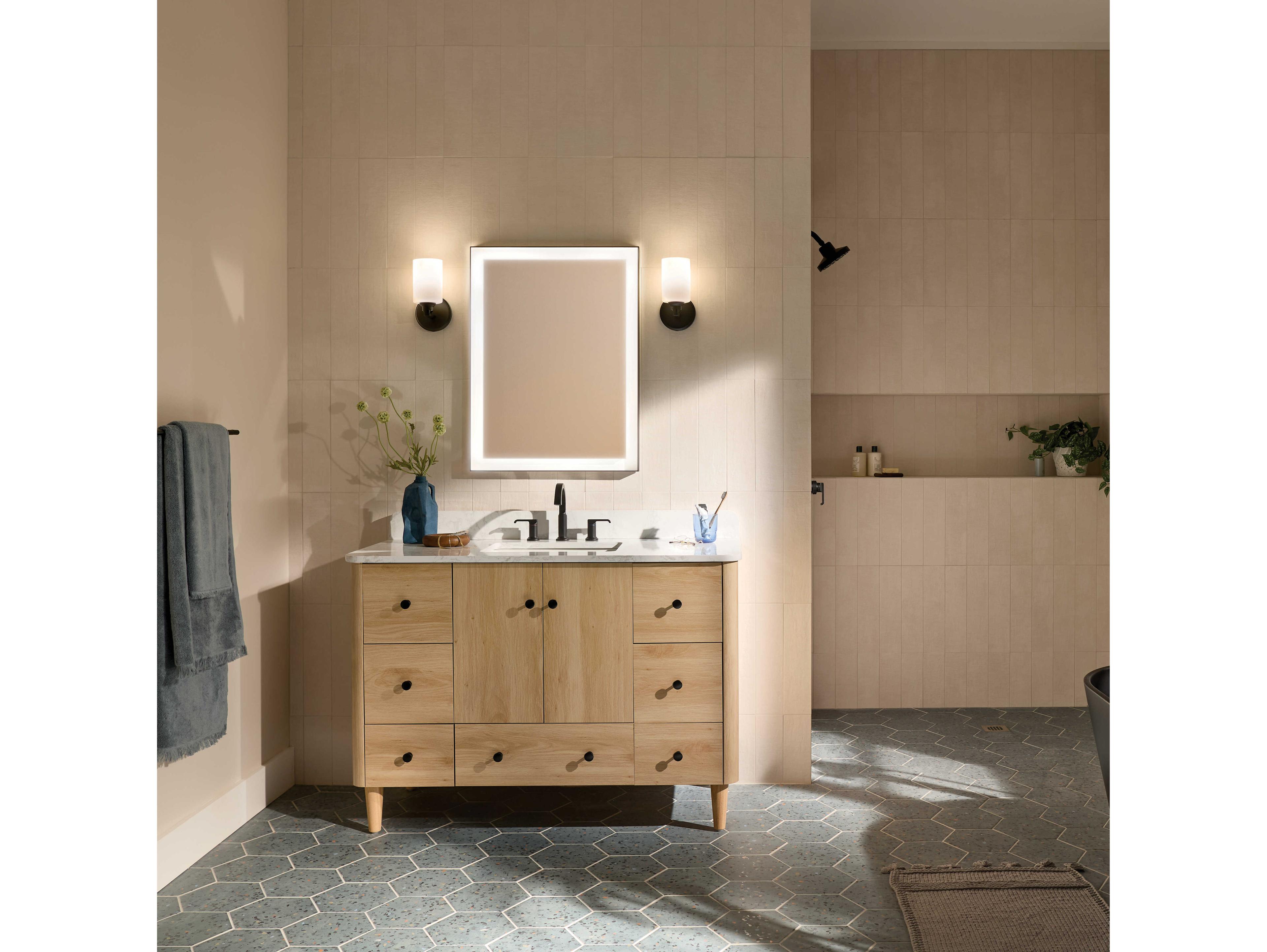 Kichler Gioe 1-Light Black Wall Sconce