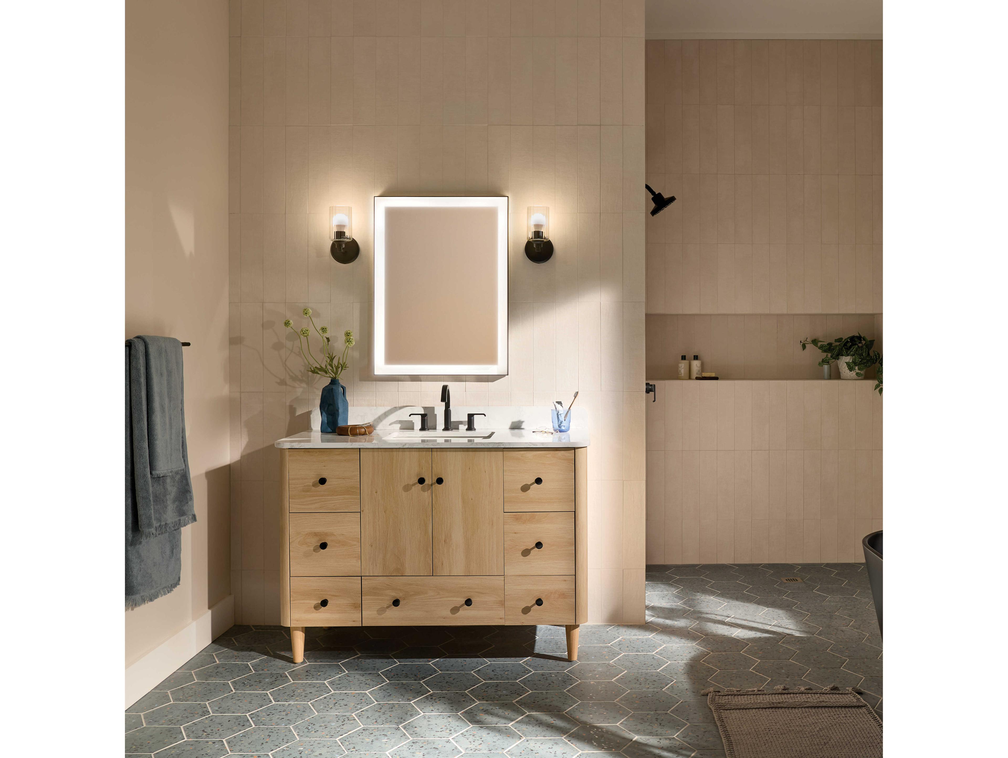 Kichler Gioe 1-Light Black Wall Sconce