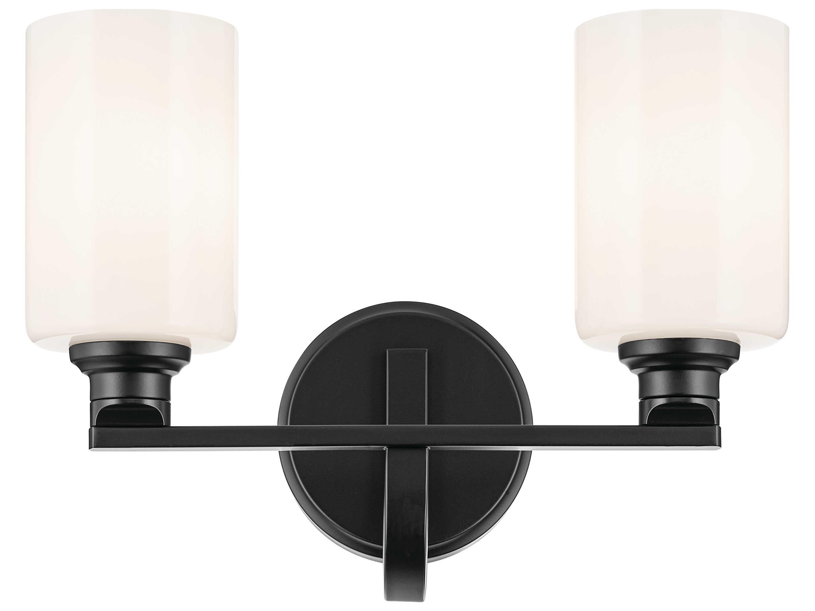 Kichler Gioe 2-Light Black Vanity Light