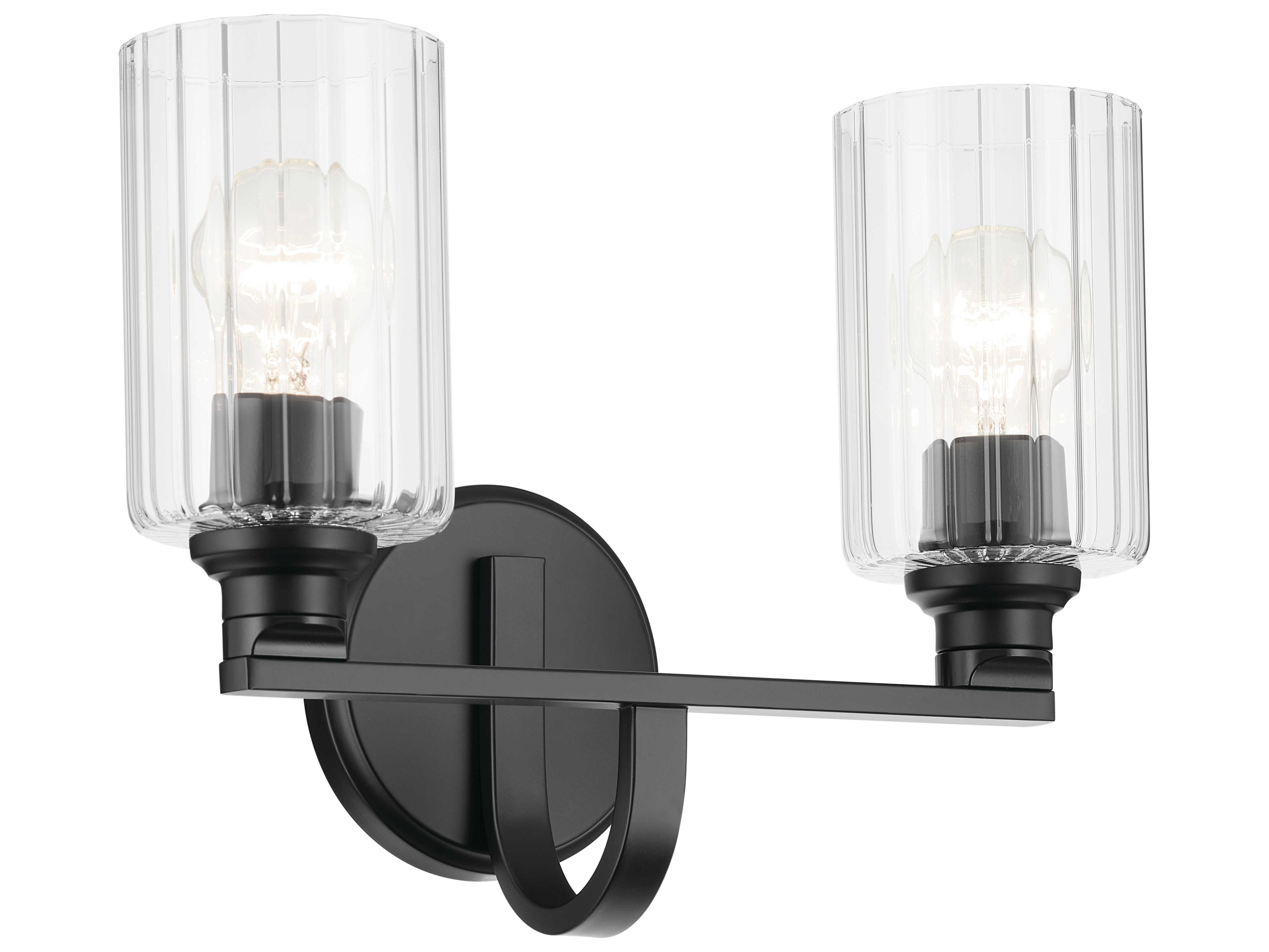 Kichler Gioe 2-Light Black Vanity Light