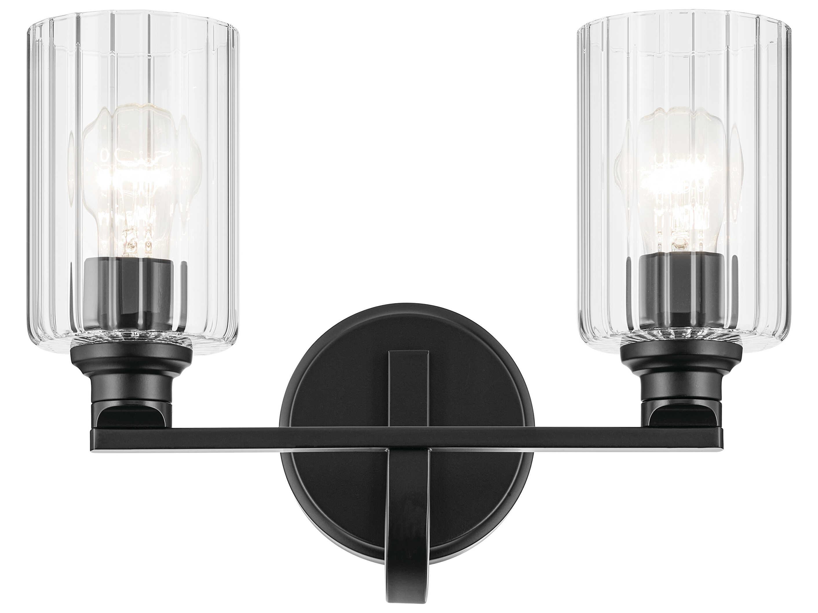 Kichler Gioe 2-Light Black Vanity Light