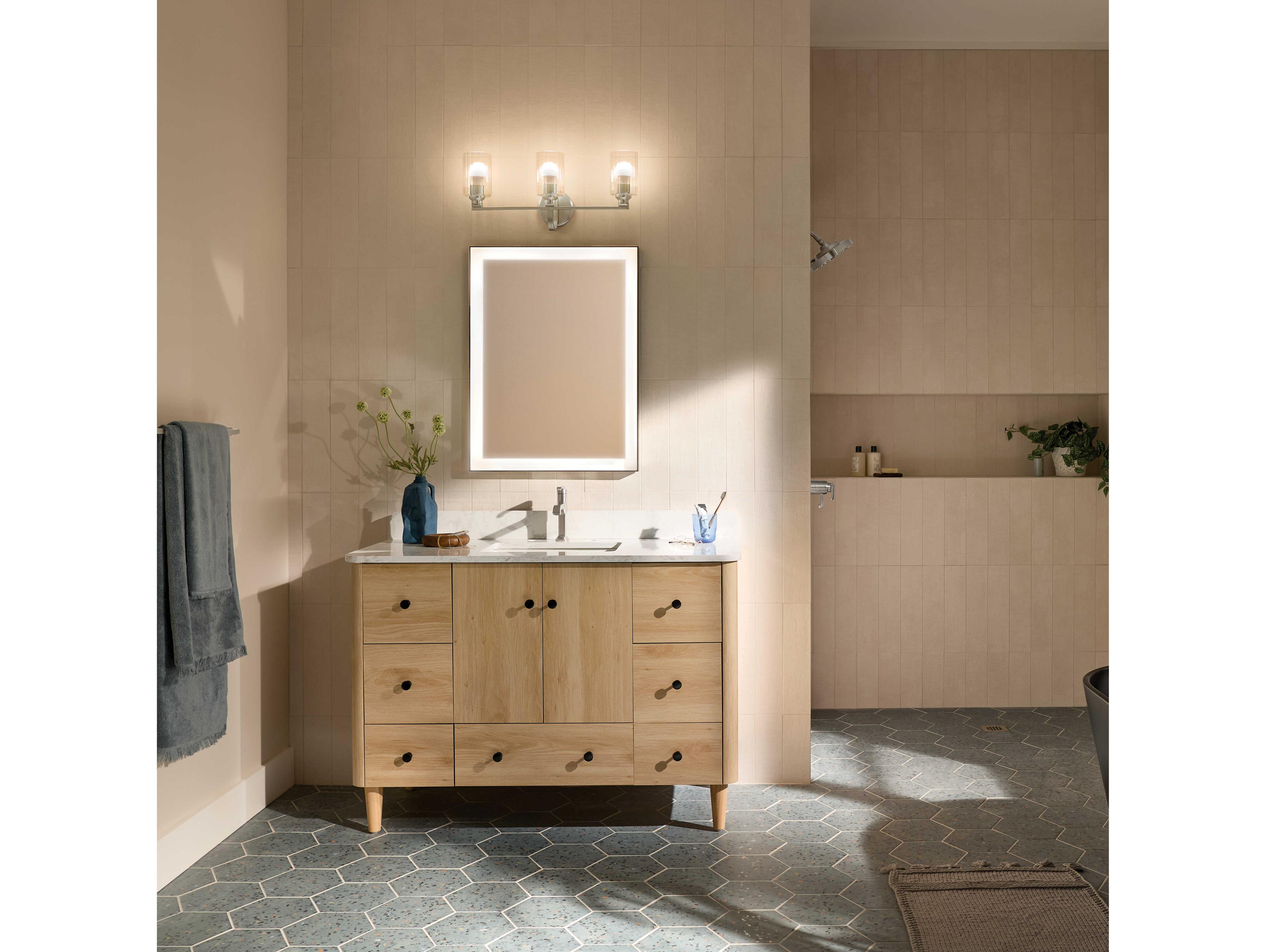 Kichler Gioe 3-Light Brushed Nickel Vanity Light