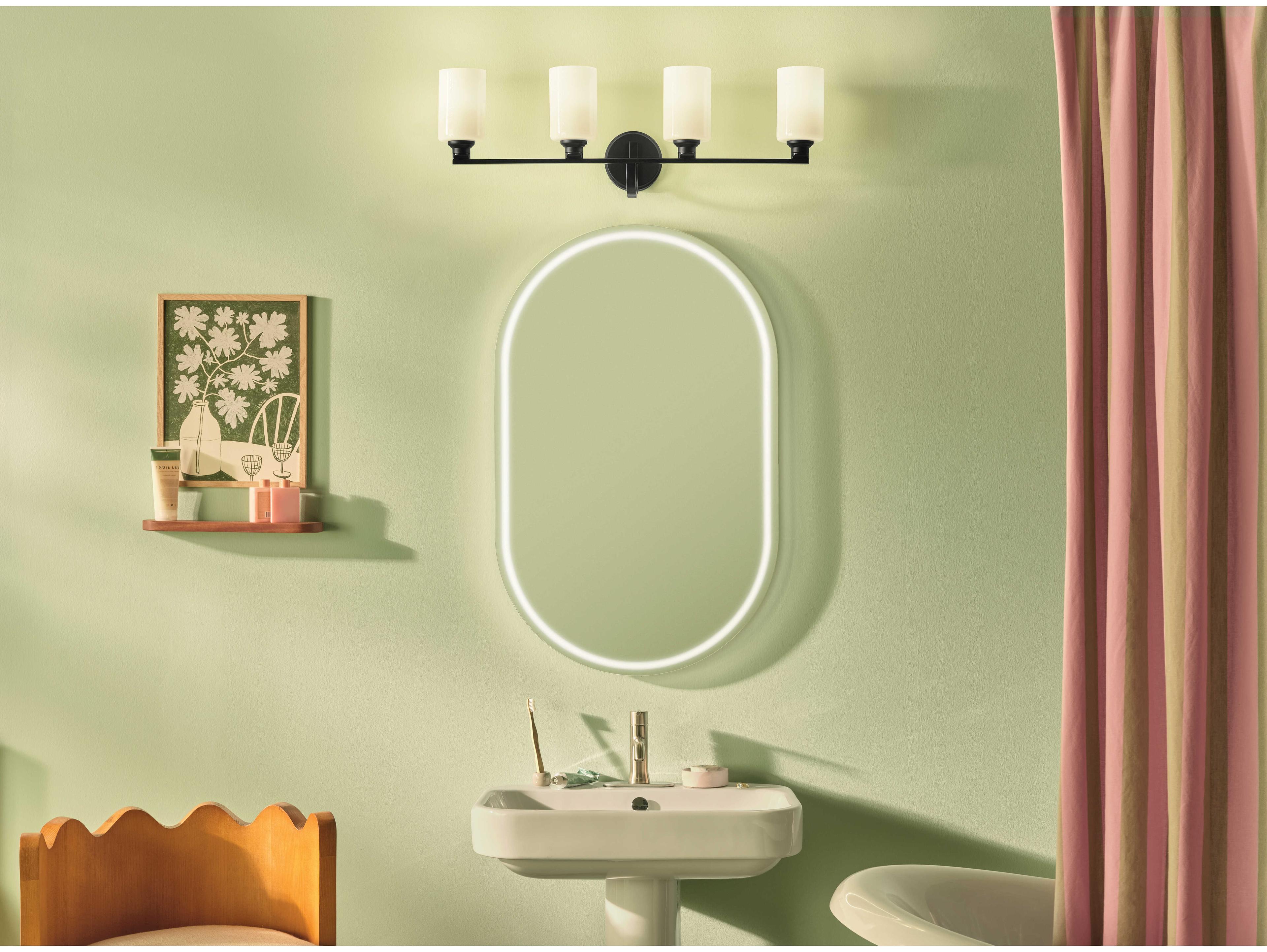 Kichler Gioe 4-Light Black Vanity Light