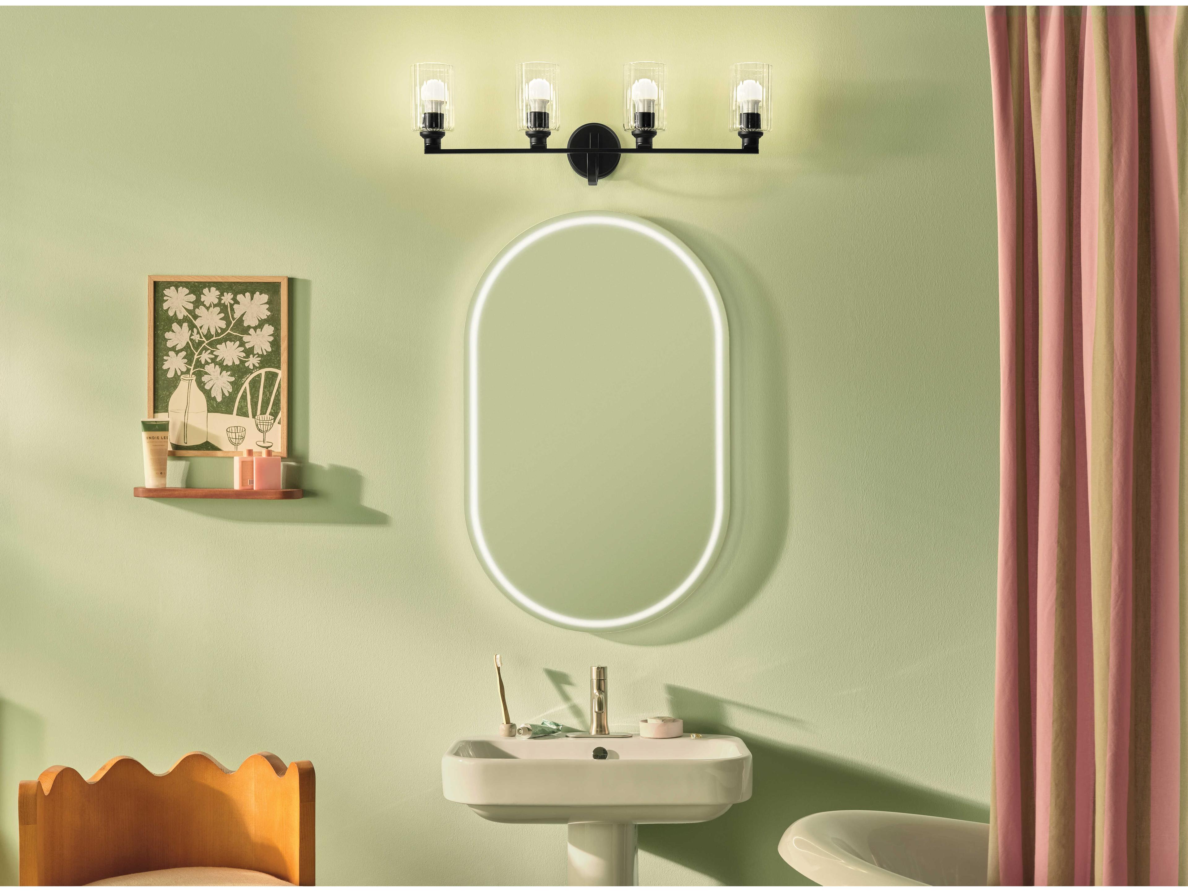 Kichler Gioe 4-Light Black Vanity Light