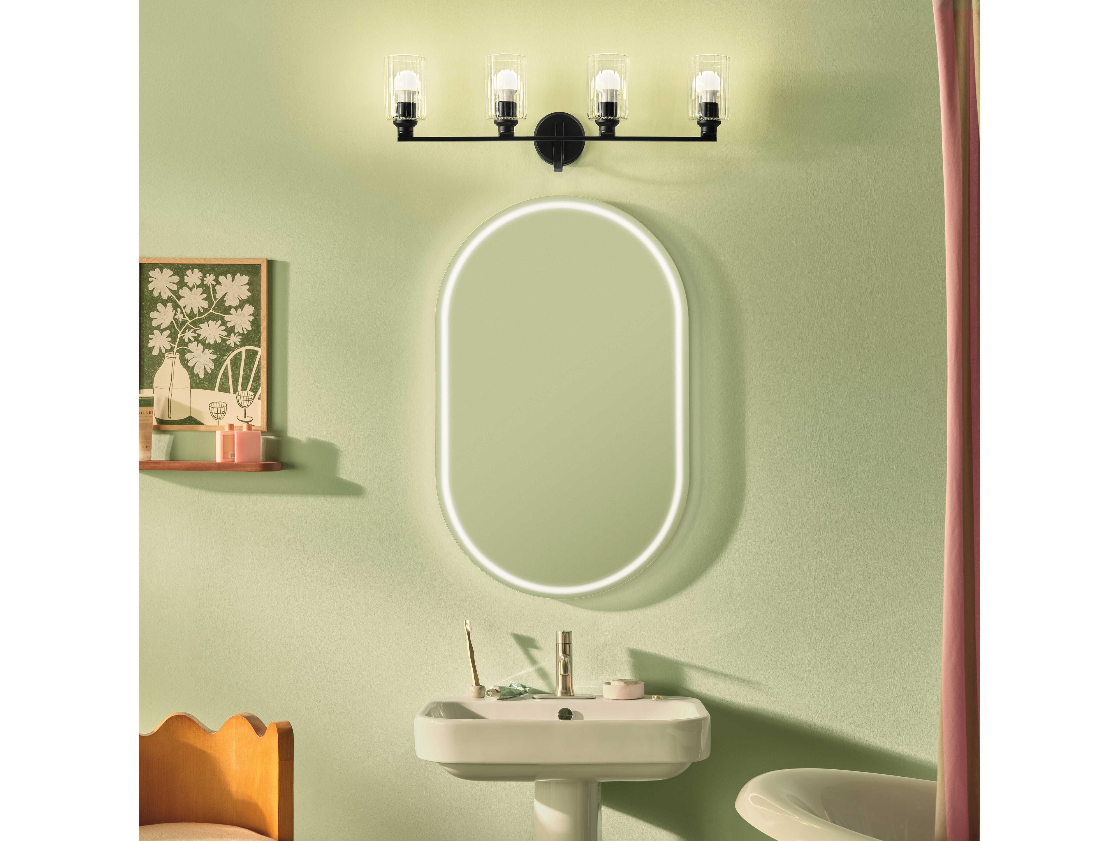 Kichler Gioe 4-Light Black Vanity Light