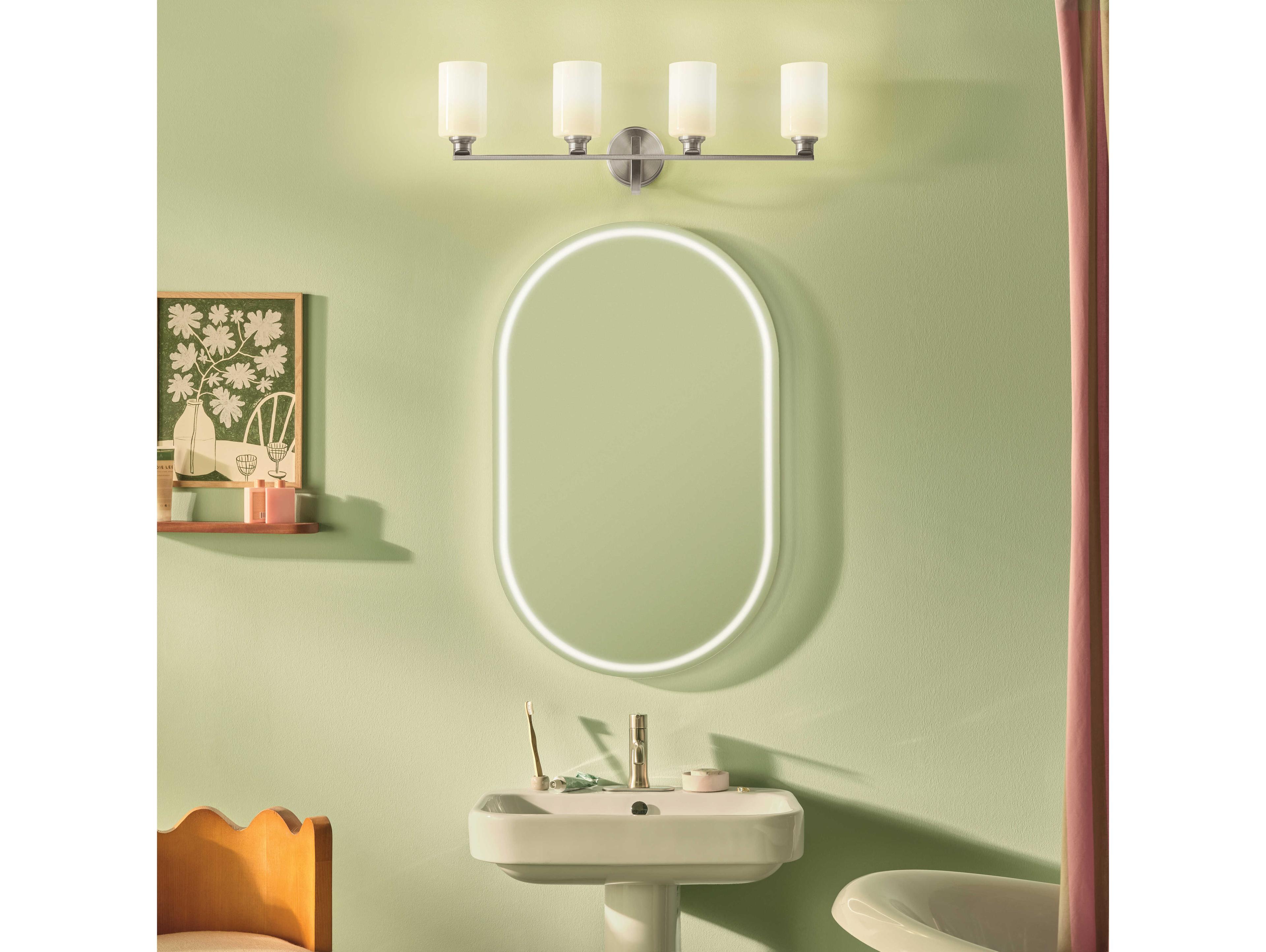 Kichler Gioe 4-Light Brushed Nickel Vanity Light