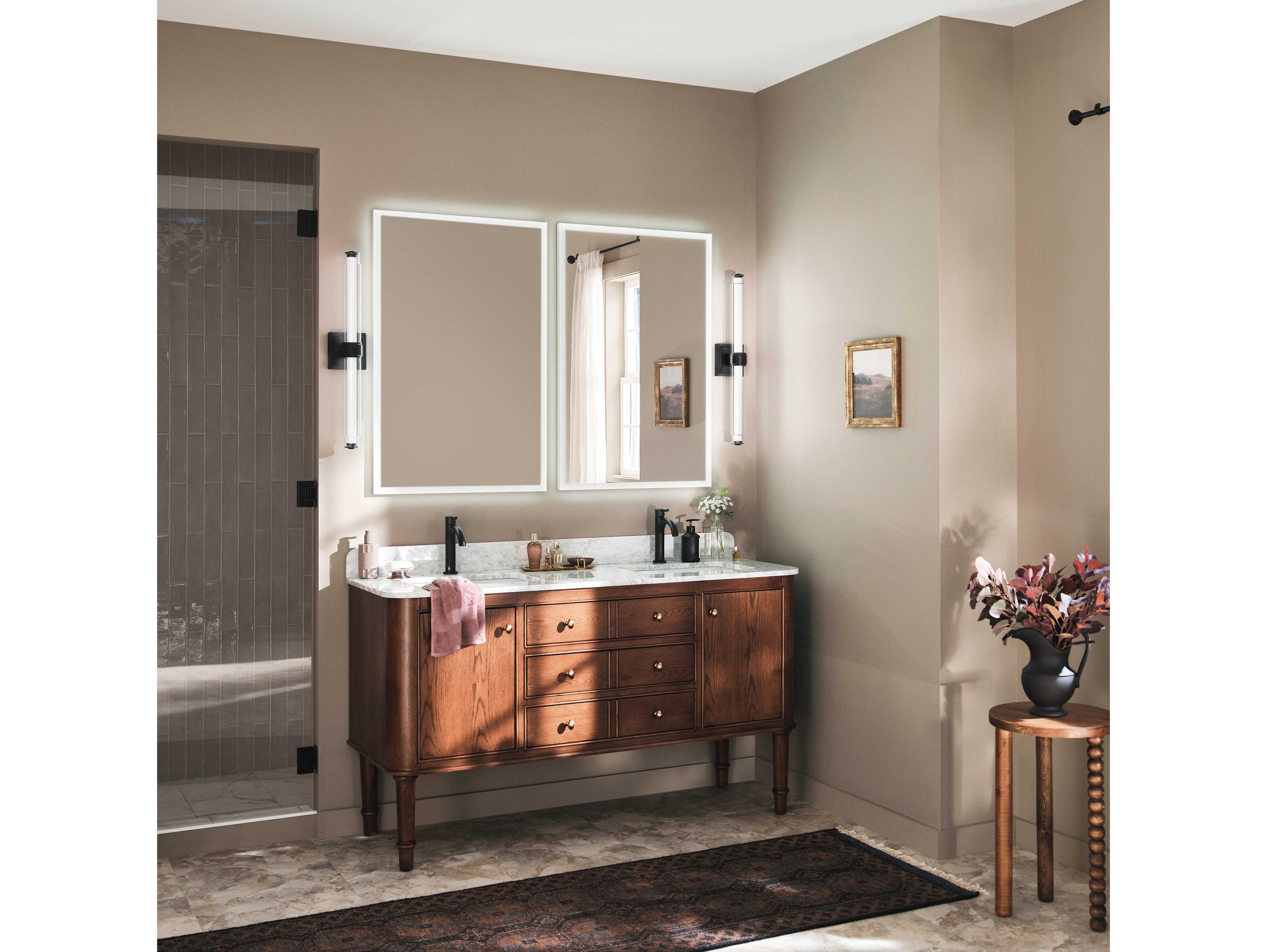 Kichler Laurene 1-Light Black Vanity Light