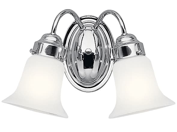 Kichler 2-Light Chrome Glass Vanity Light