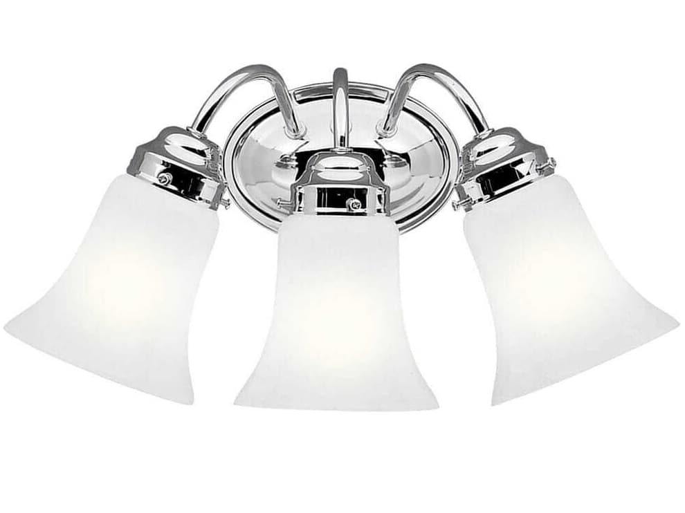 Kichler 3-Light Chrome Glass Vanity Light
