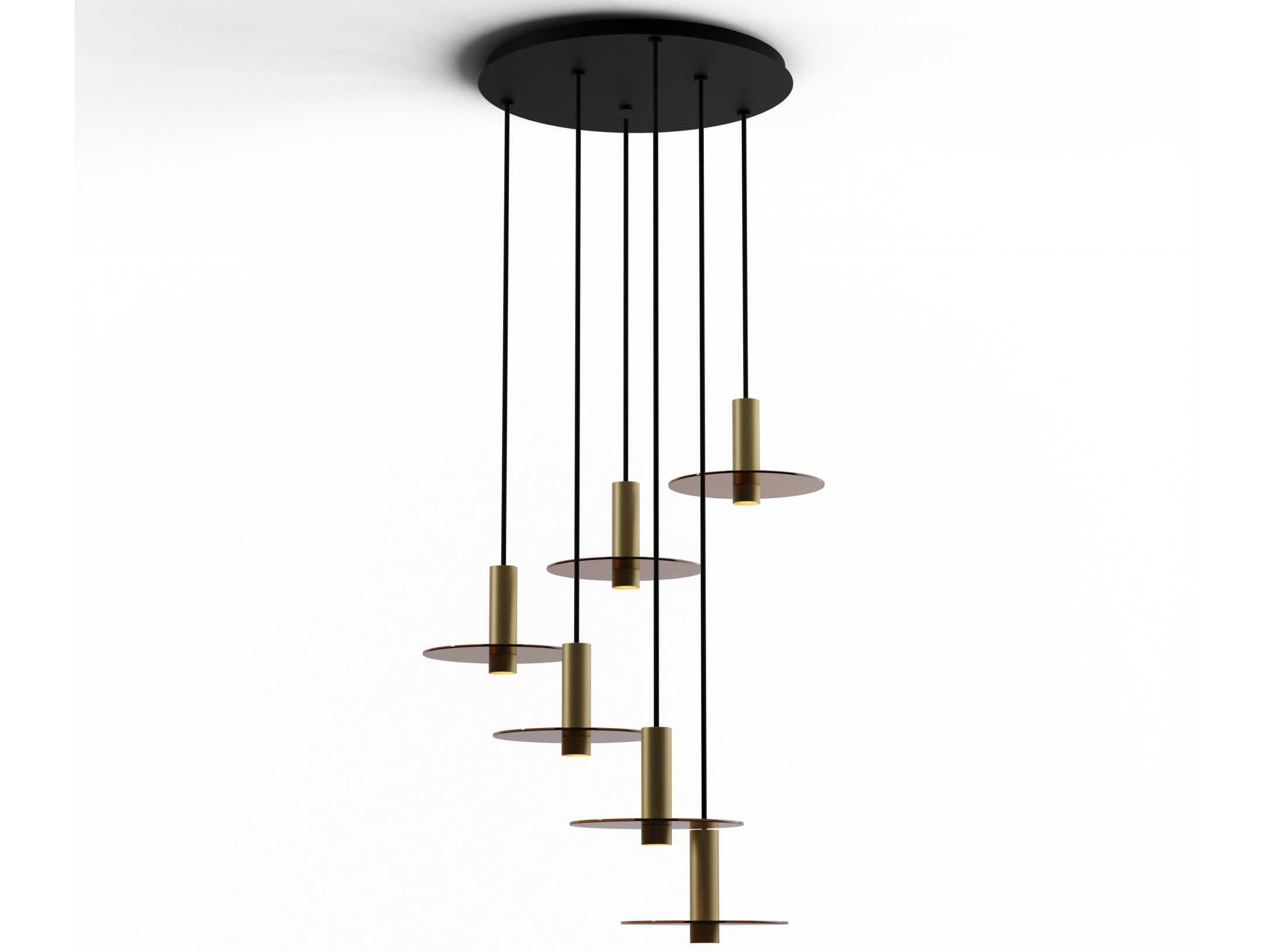 Koncept Combi Brass Cylinder Pendant