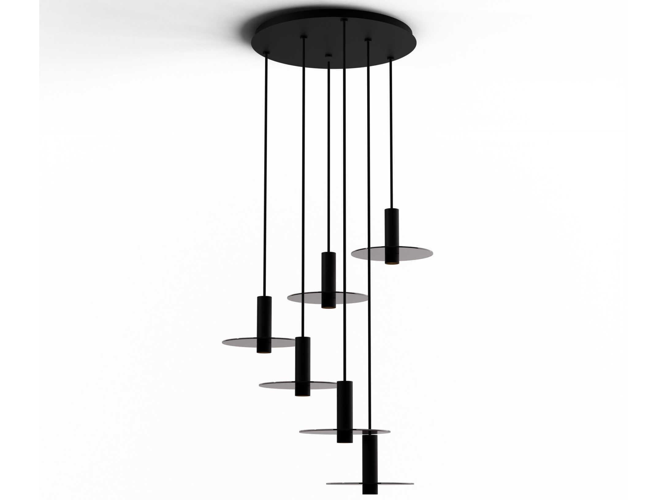 Koncept Combi Matte Black Cylinder Pendant