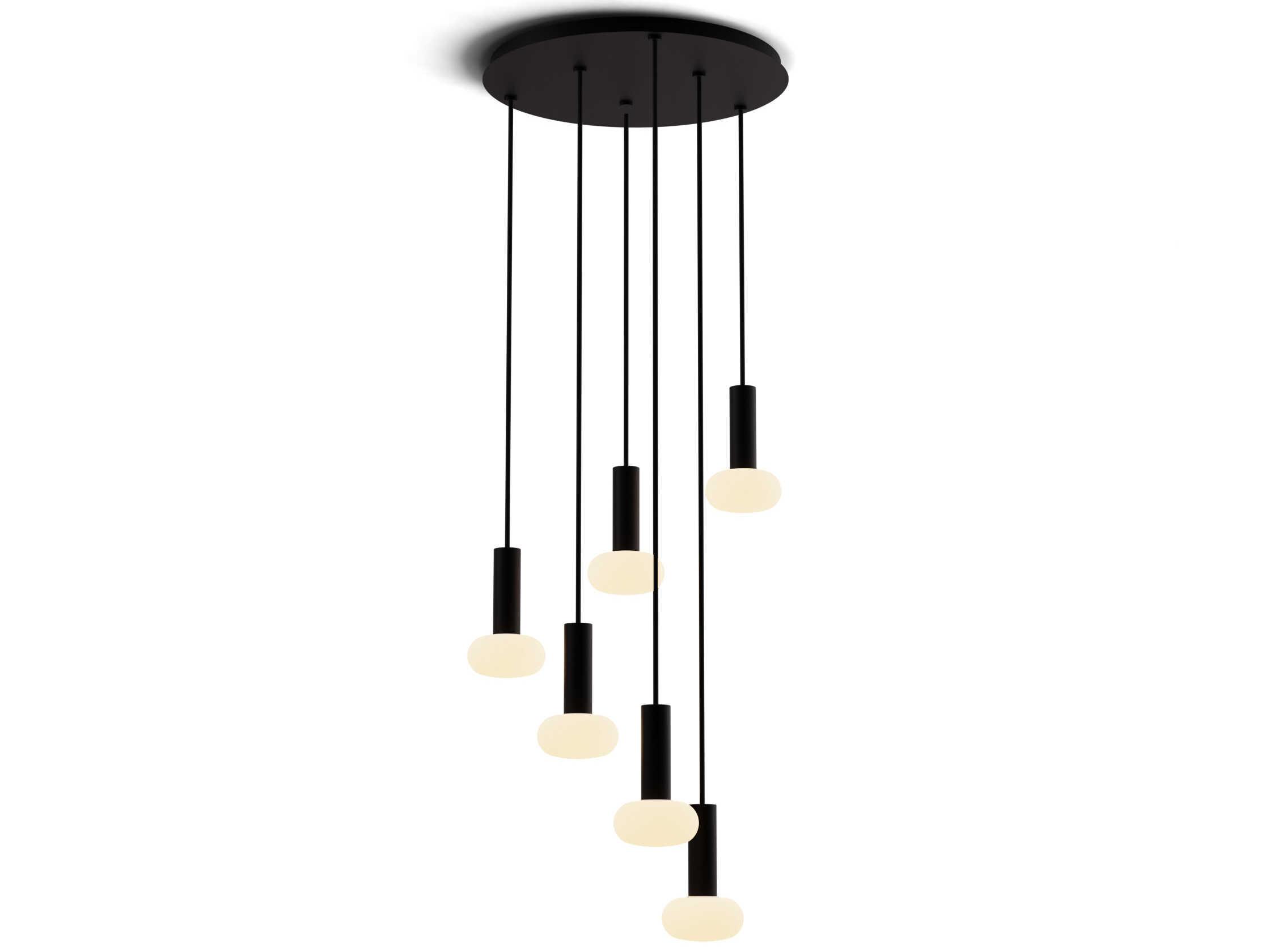 Koncept Combi Matte Black Cylinder Pendant