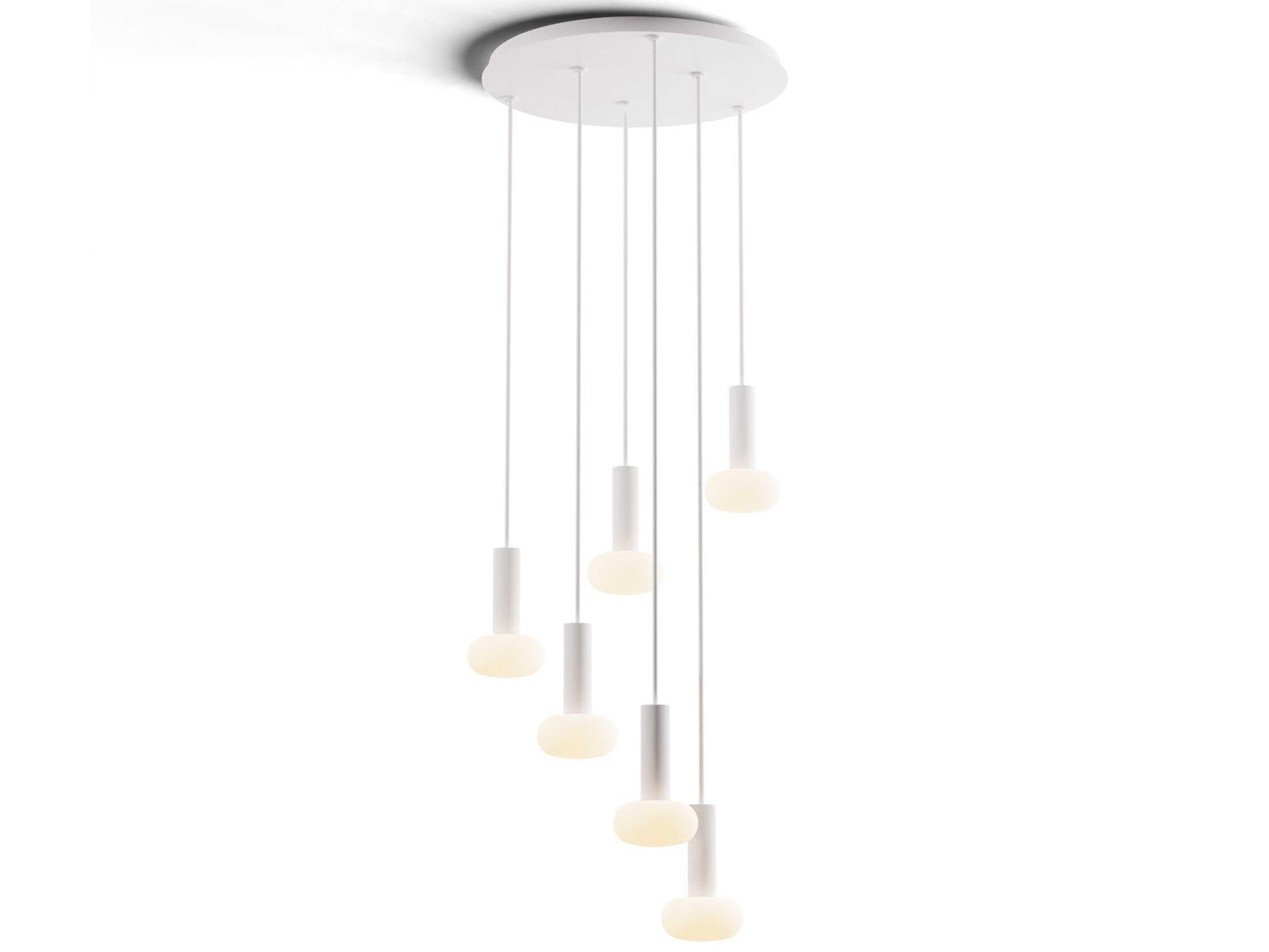 Koncept Combi Matte White Cylinder Pendant
