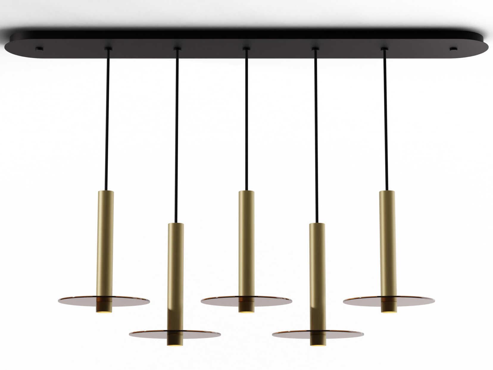 Koncept Combi Brass Linear Island Pendant