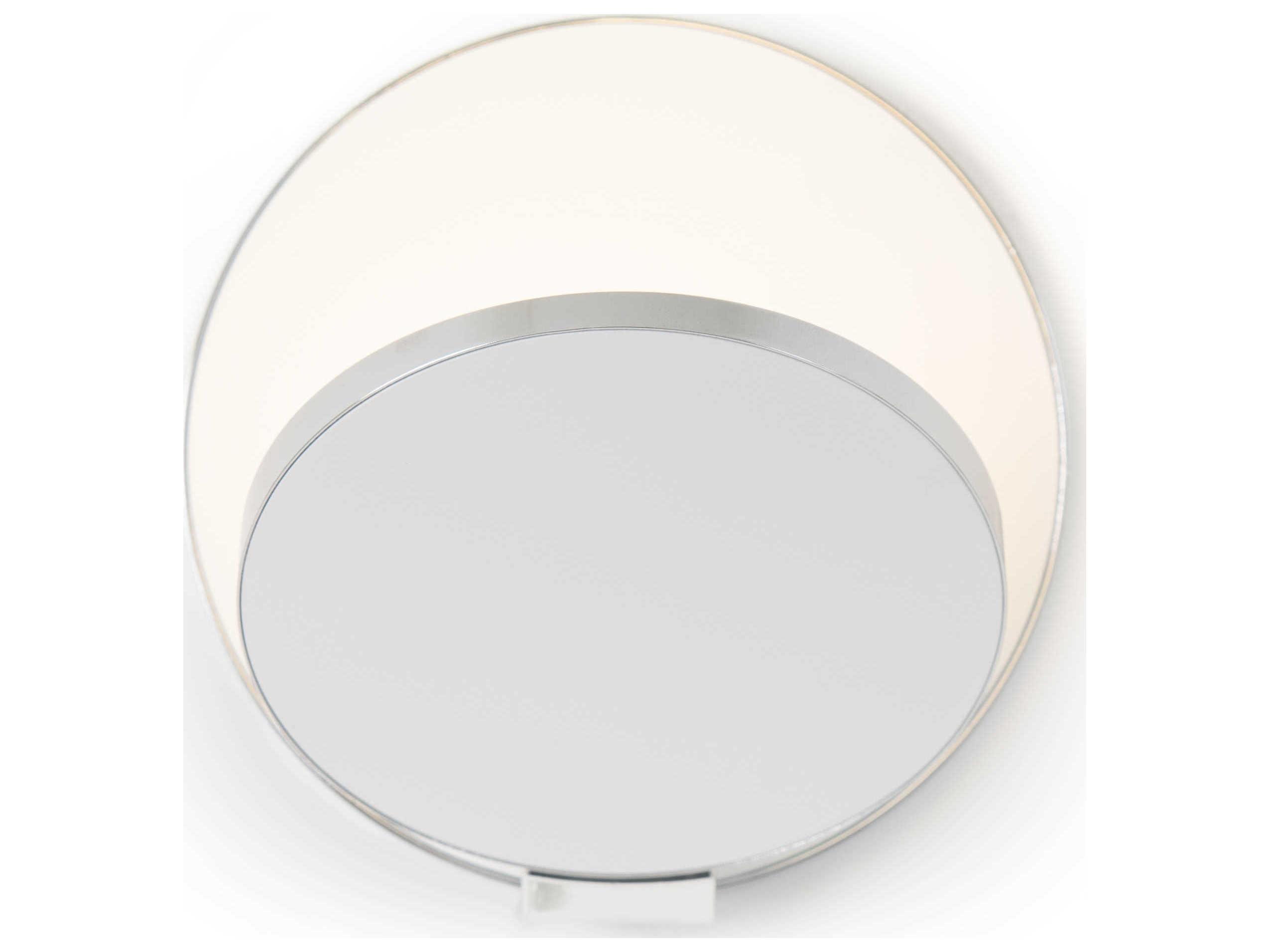Koncept Gravy Chrome Body Matte White Face Plates LED Wall Sconce