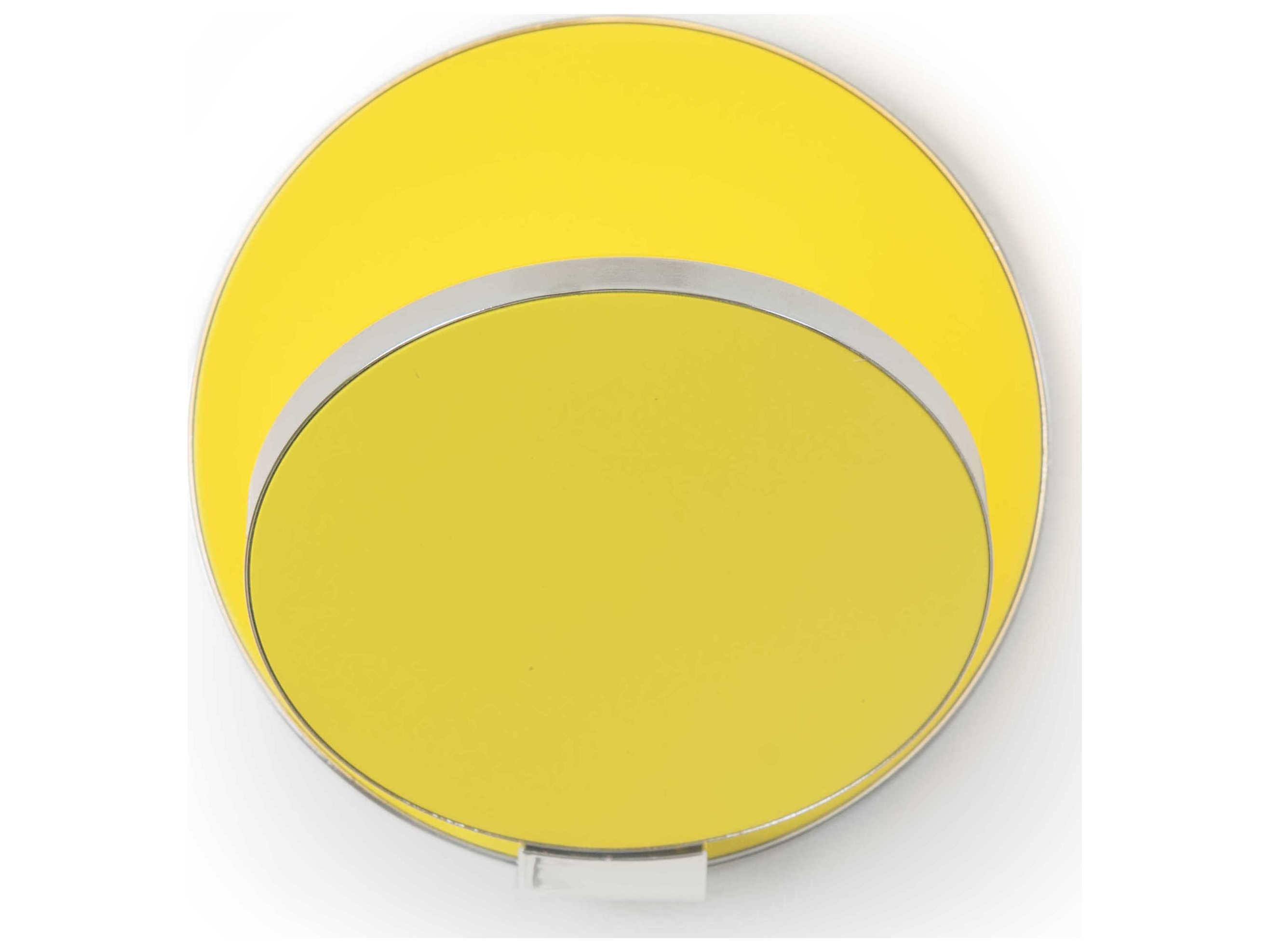 Koncept Gravy Chrome Body Matte Yellow Face Plates LED Wall Sconce
