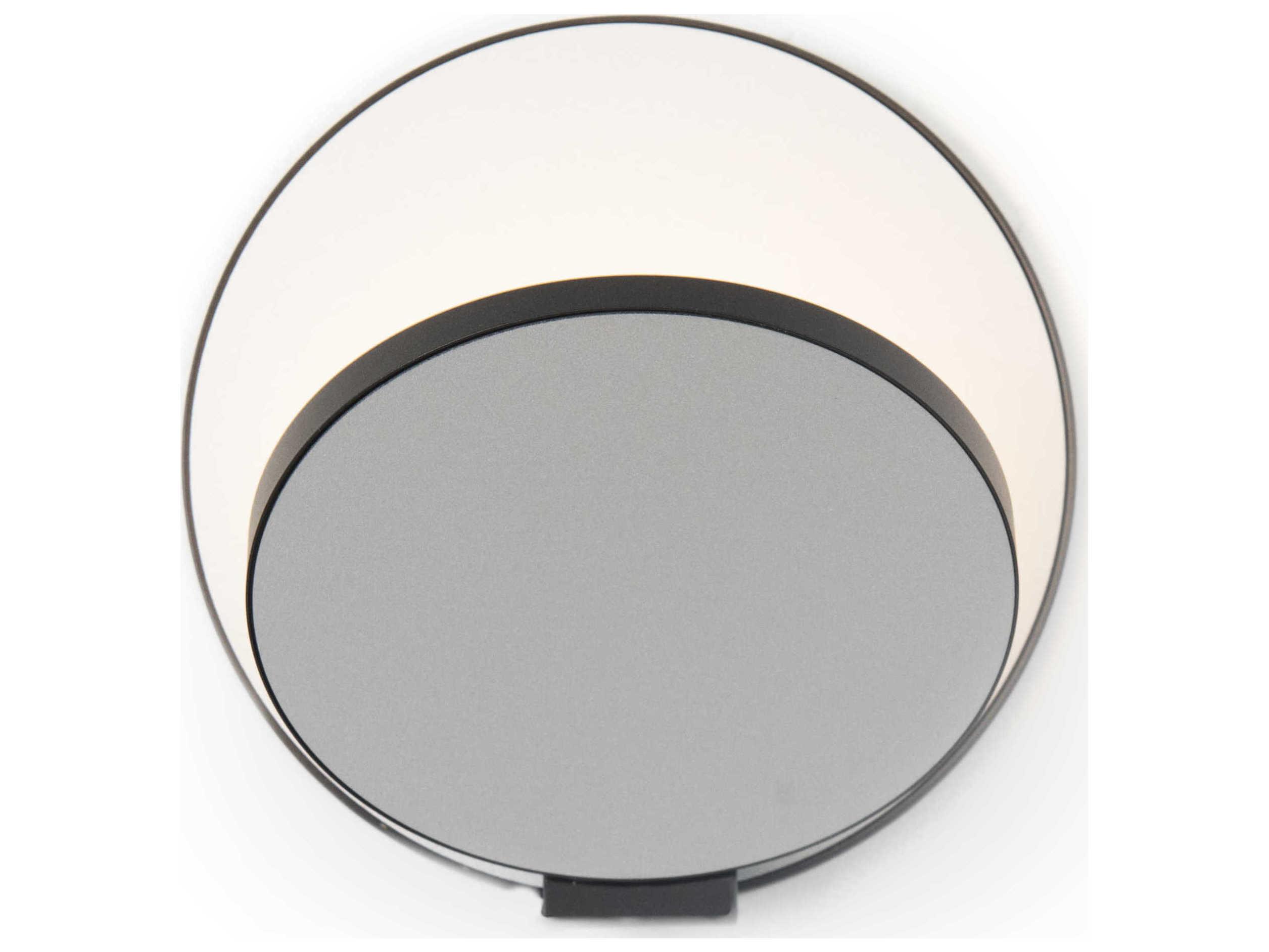 Koncept Gravy Metallic Black Body Silver Face Plates LED Wall Sconce