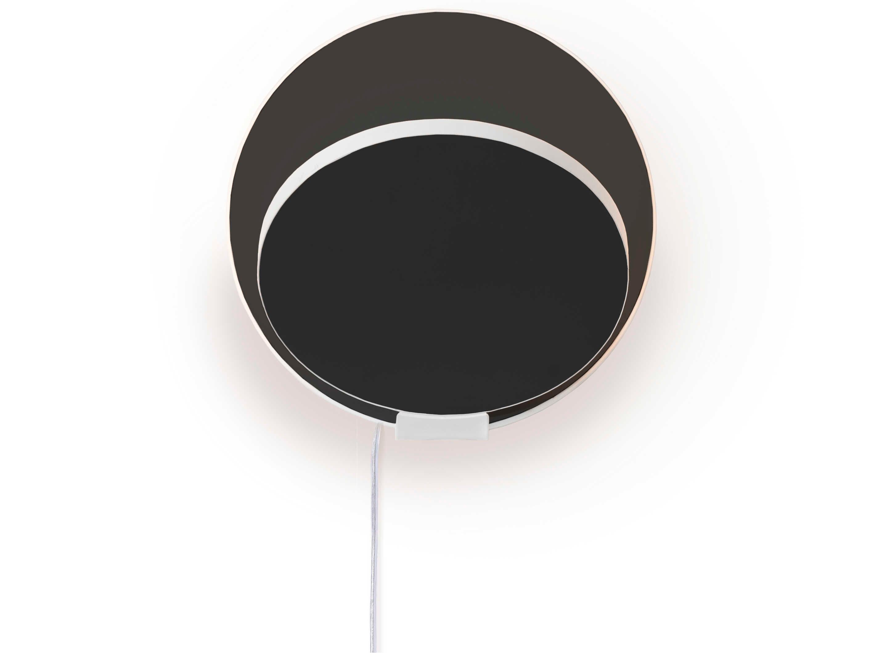 Koncept Gravy Matte White Metallic Black Wall Sconce