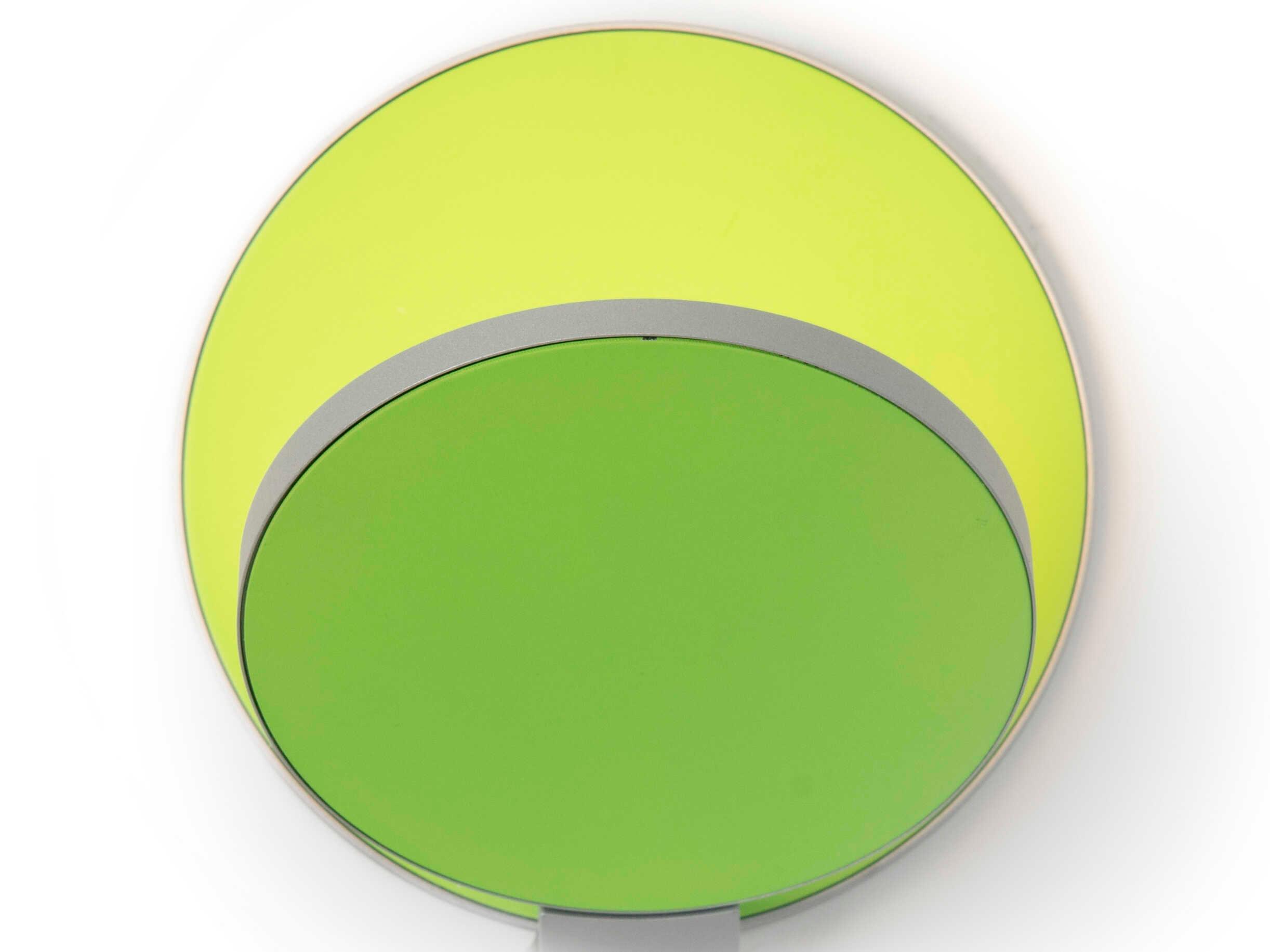 Koncept Gravy Wide Silver Matte Green Wall Sconce