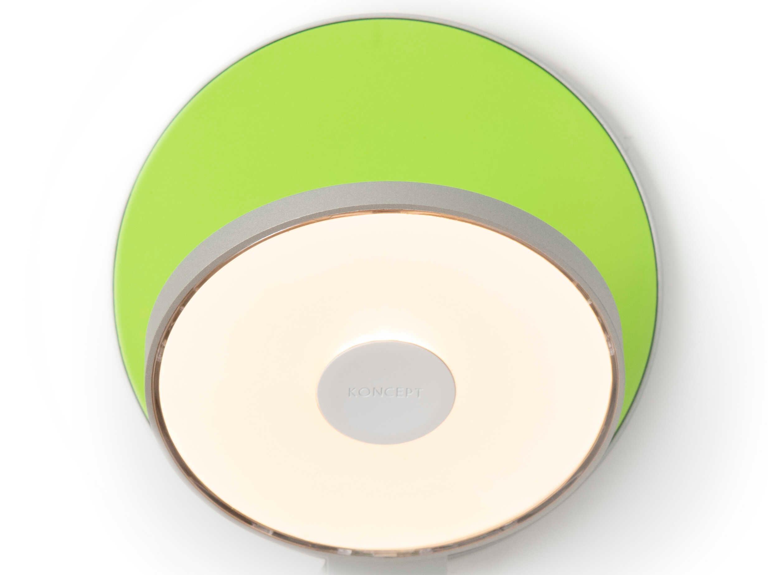 Koncept Gravy Wide Silver Matte Green Wall Sconce