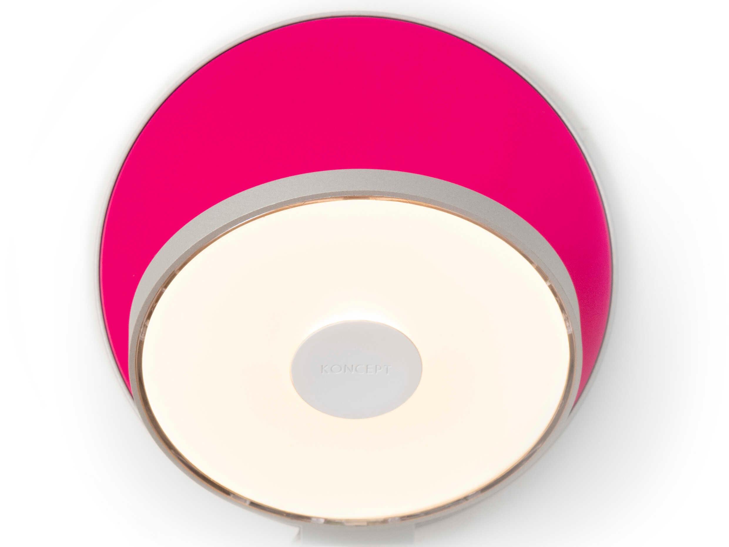 Koncept Gravy Wide Silver Matte Hot Pink Wall Sconce