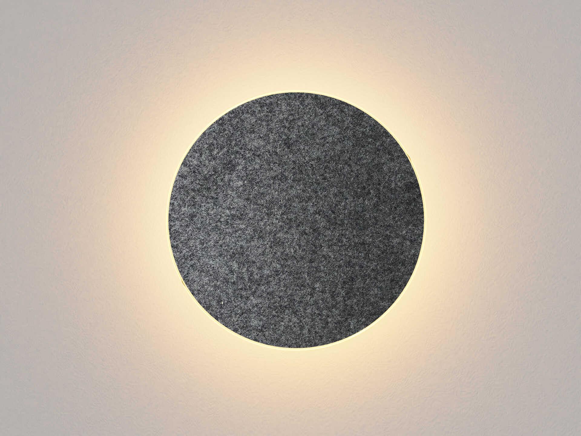 Koncept Ramen Charcoal Felt Gray LED Wall Sconce