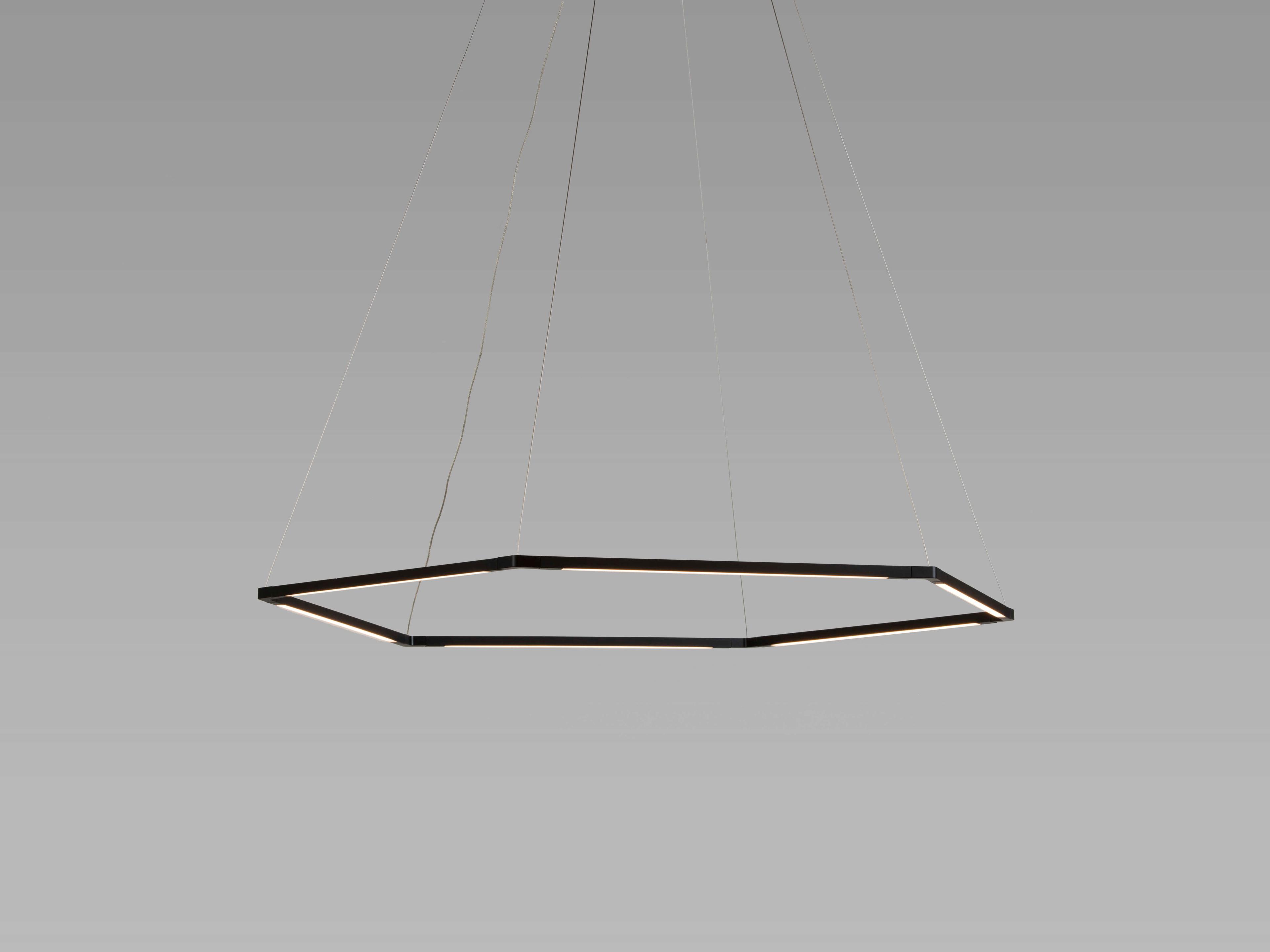 Koncept Z-bar Matte Black LED Geometric Linear Pendant