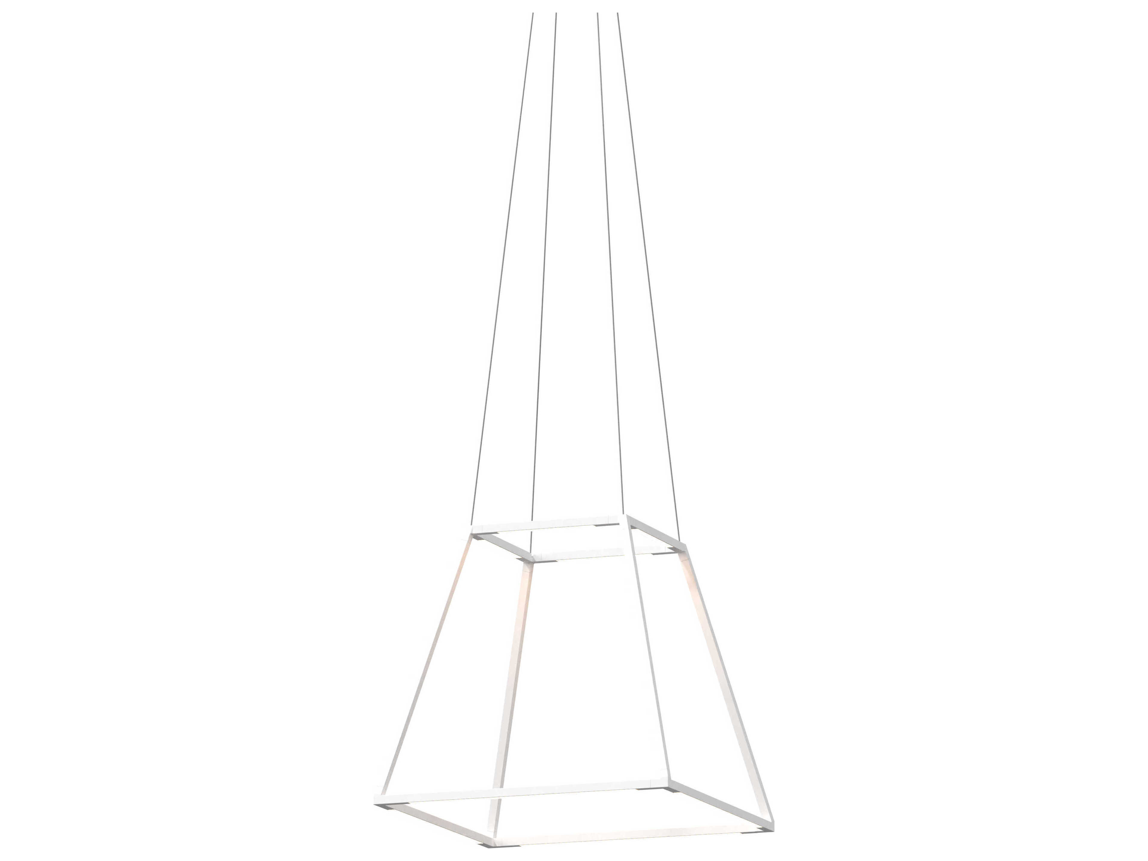 Koncept Z-bar Matte White LED Geometric Linear Pendant