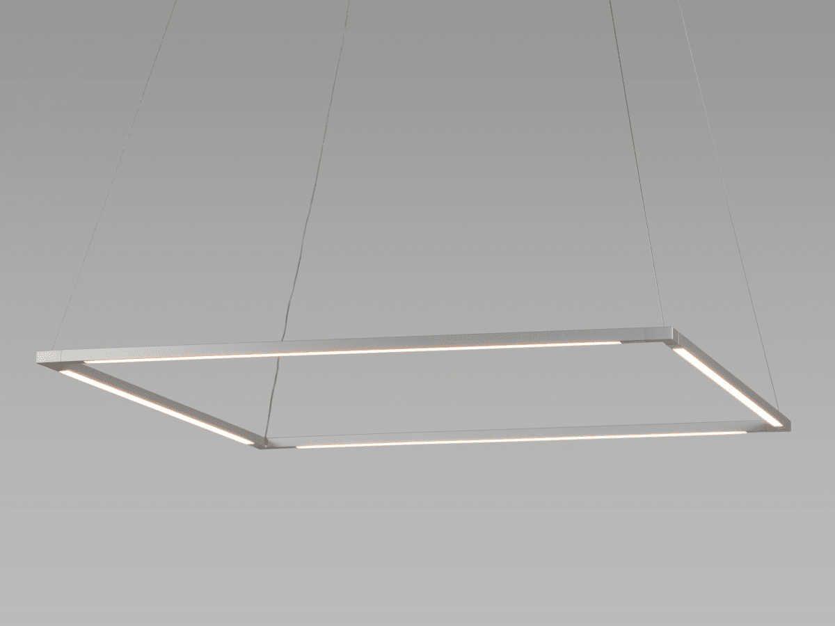 Koncept Z-bar Silver LED Geometric Linear Pendant