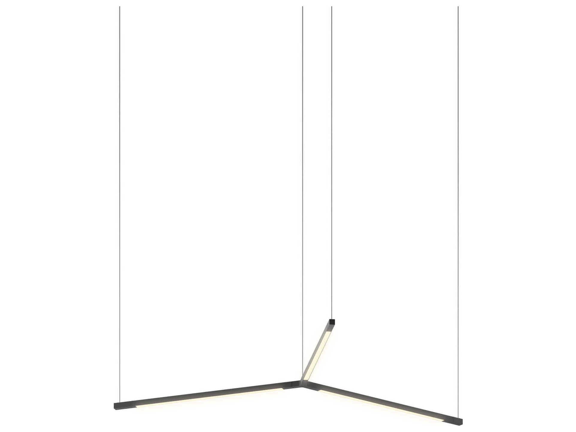 Koncept Z-bar Matte Black LED Linear Pendant