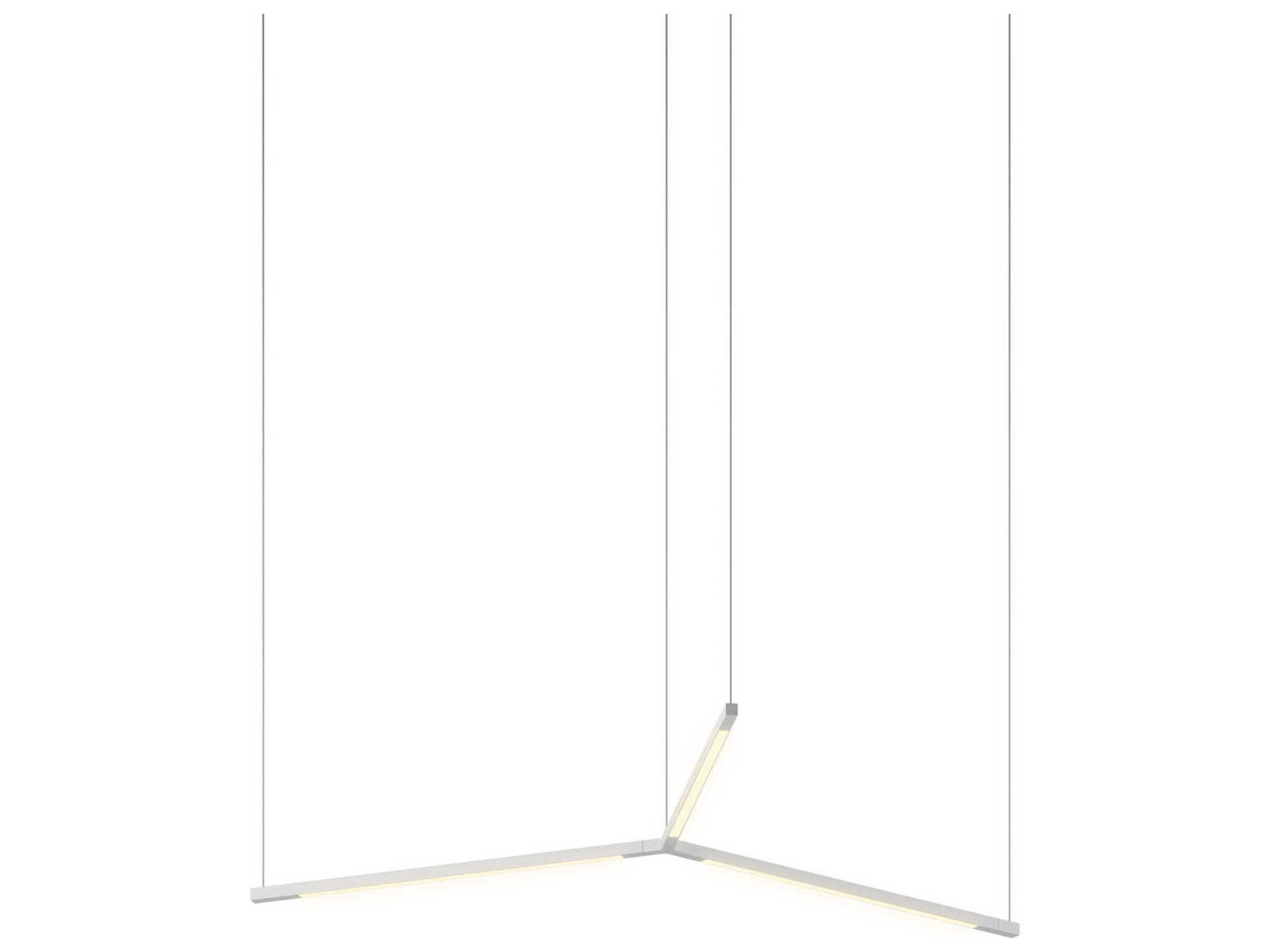 Koncept Z-bar Silver LED Linear Pendant