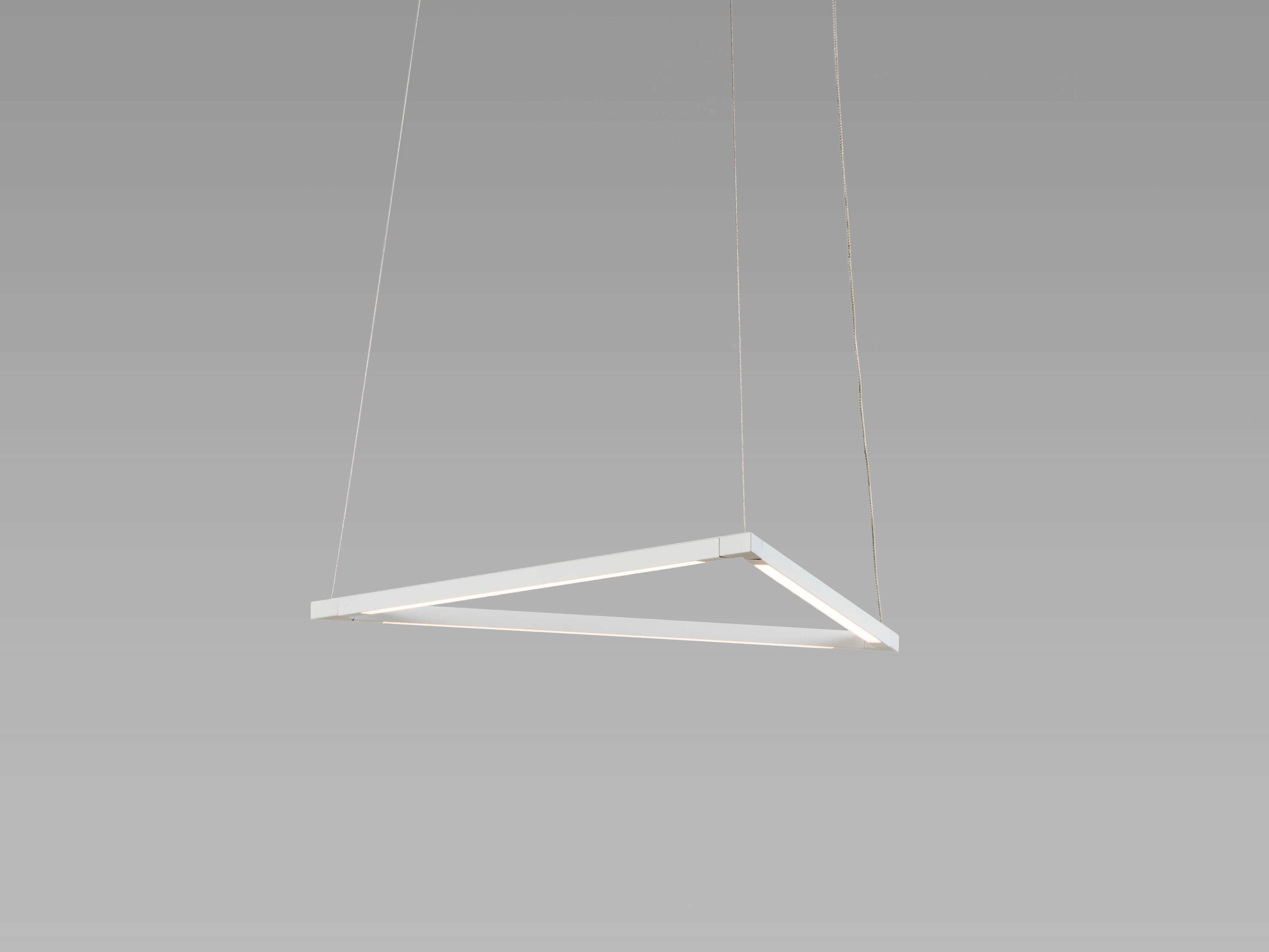 Koncept Z-bar Matte White LED Geometric Linear Pendant