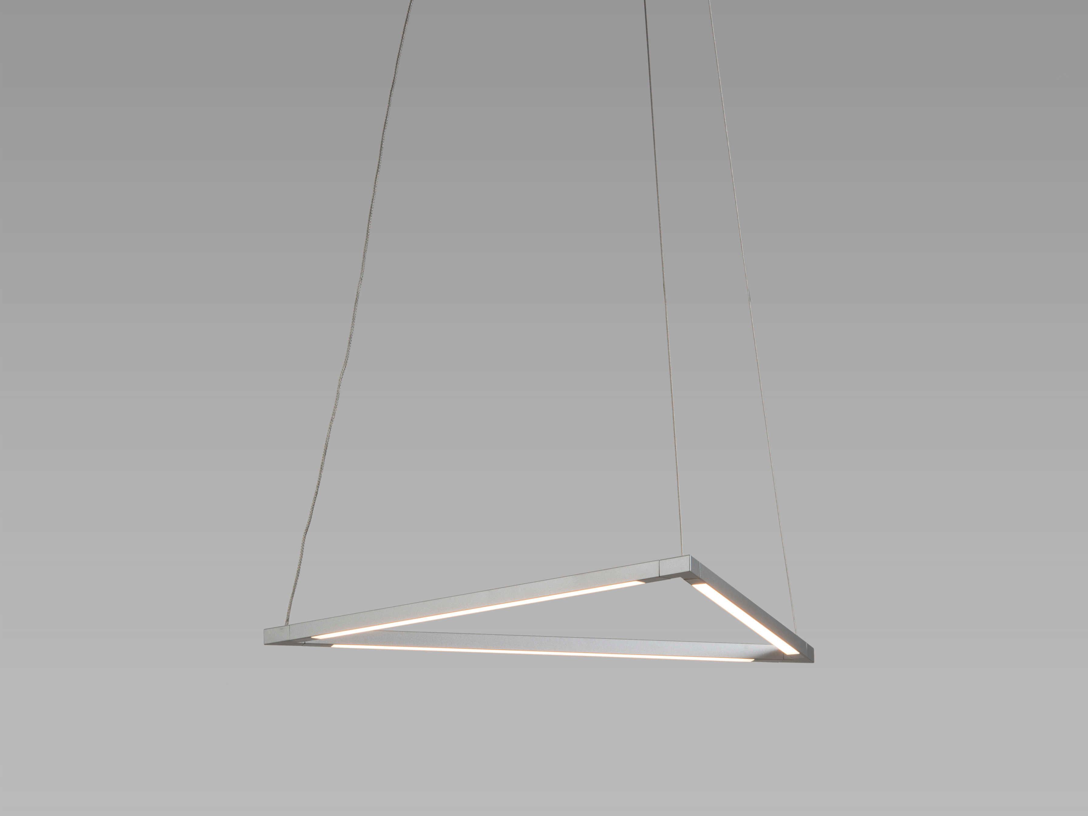Koncept Z-bar Silver LED Geometric Linear Pendant