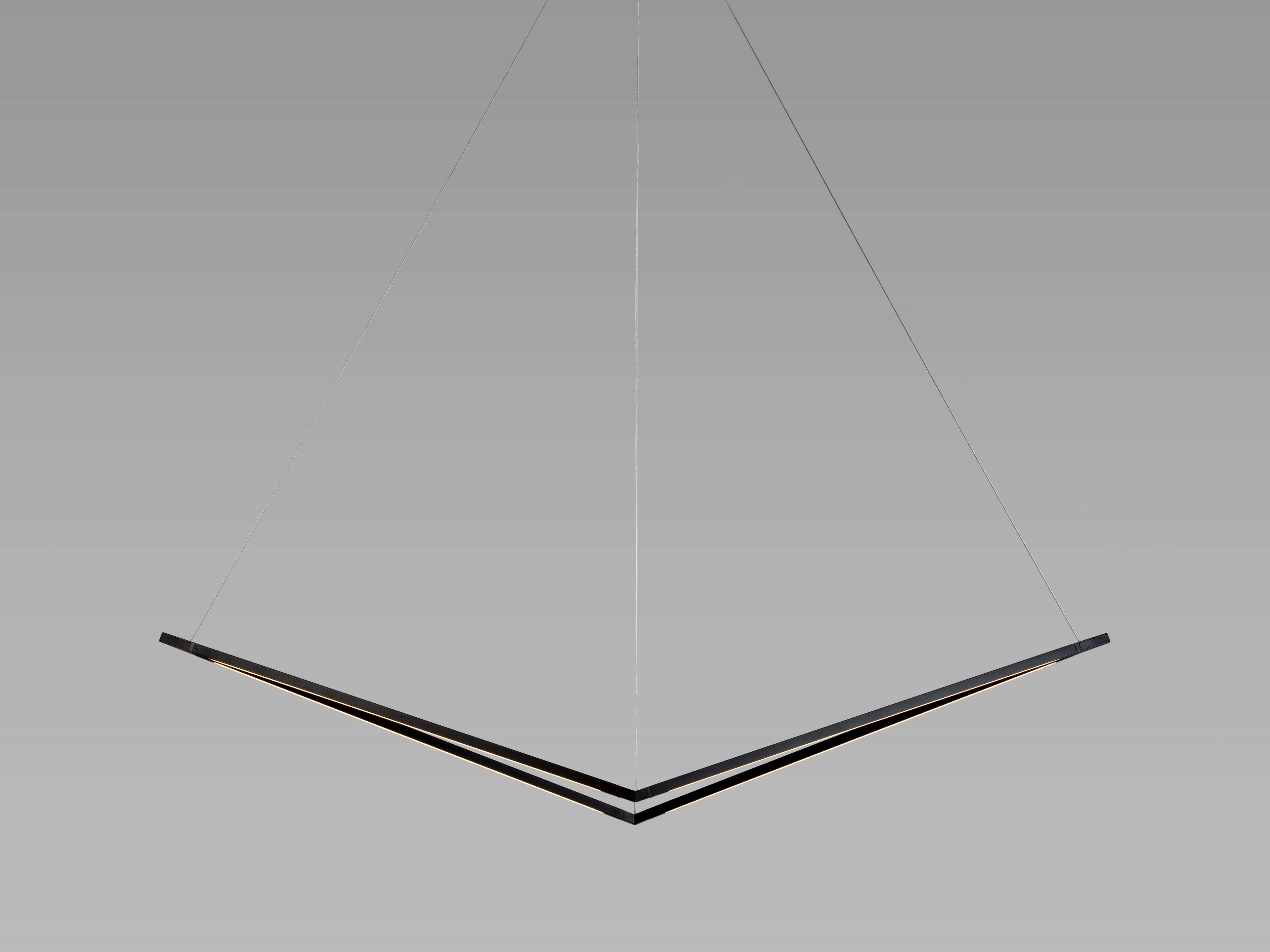 Koncept Z-bar Matte Black LED Geometric Linear Island Pendant