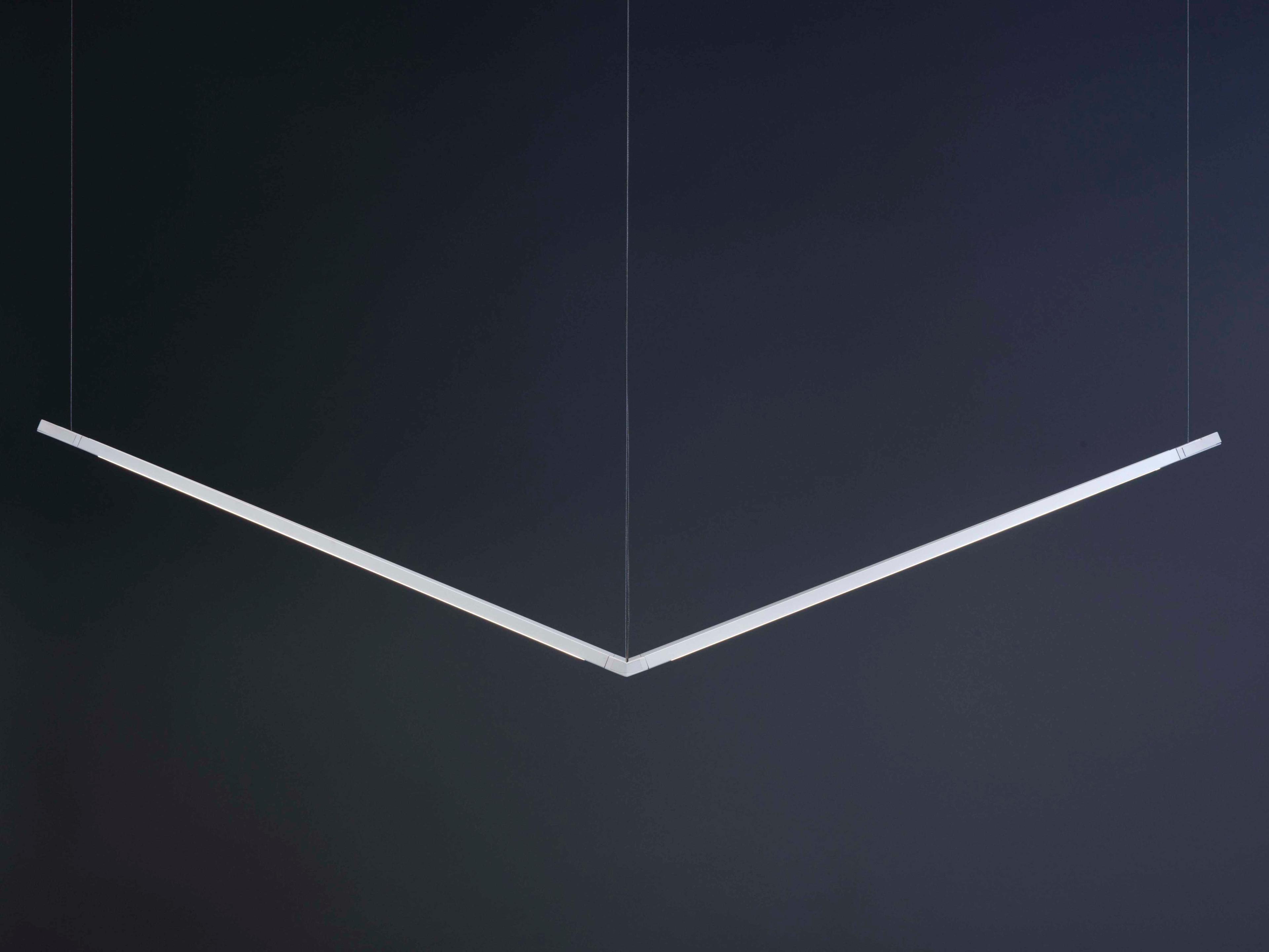 Koncept Z-bar Matte White LED Geometric Linear Island Pendant