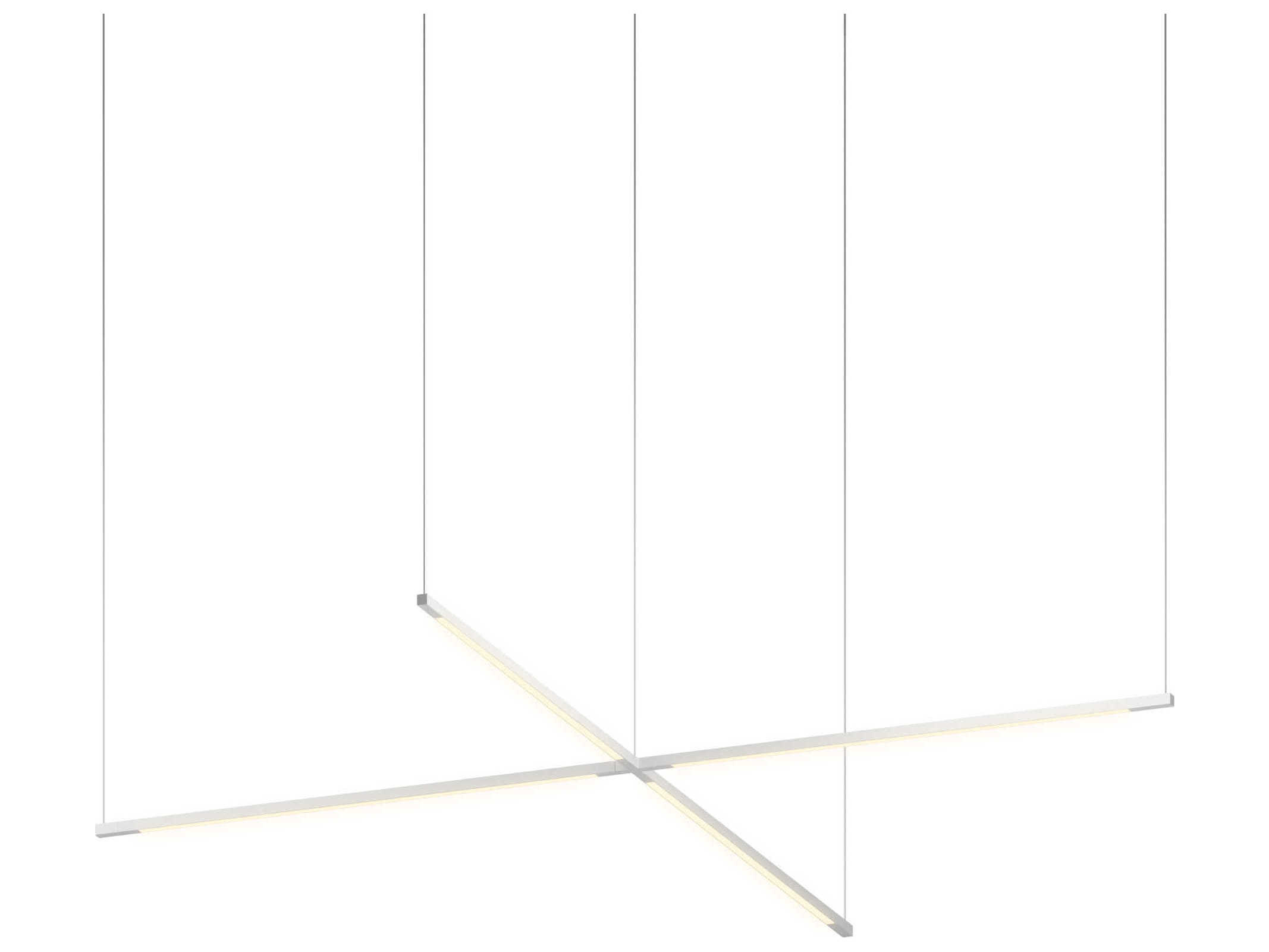 Koncept Z-bar Silver LED Linear Pendant
