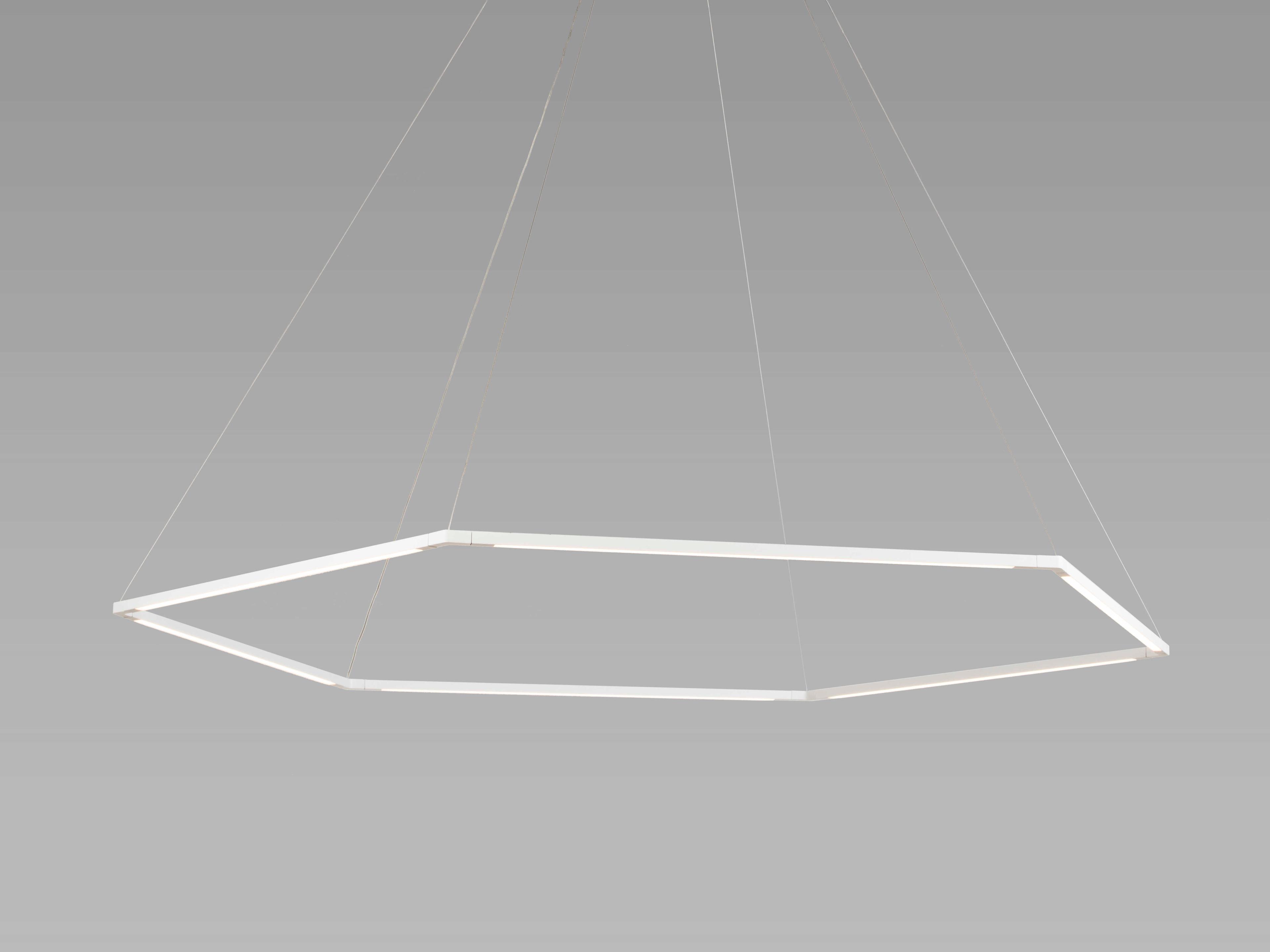 Koncept Z-bar Matte White LED Geometric Linear Pendant