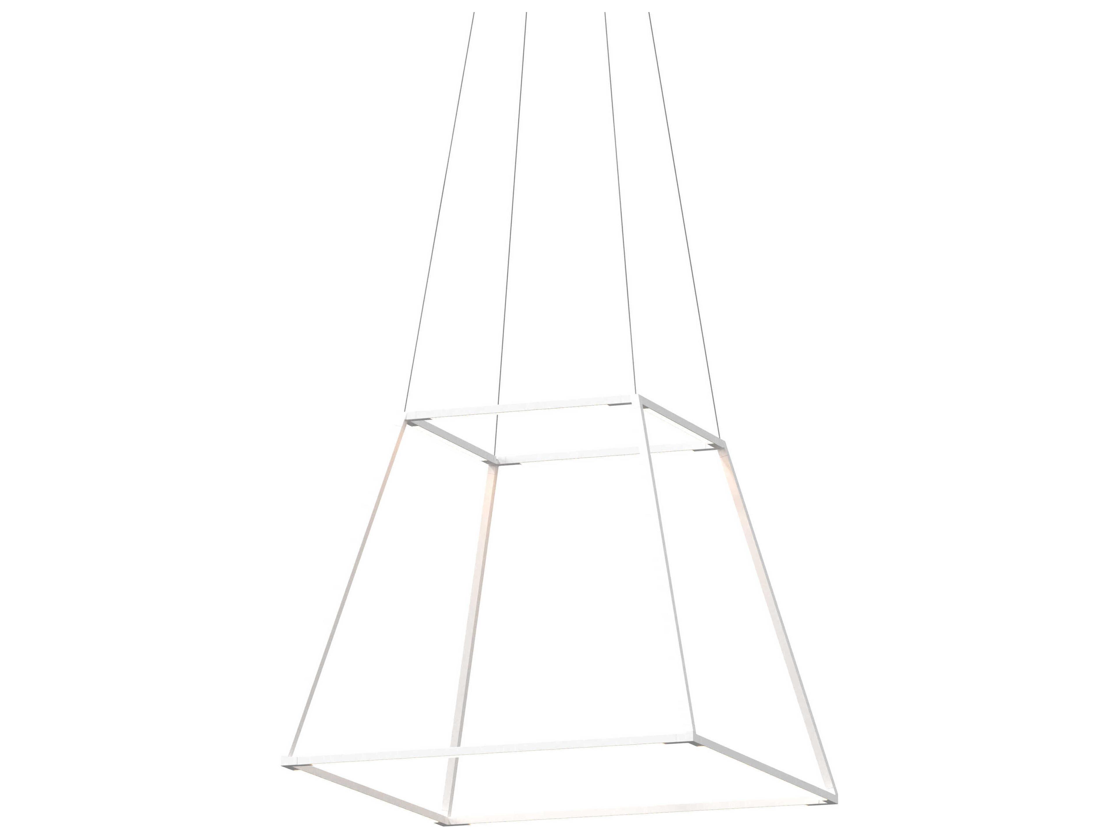 Koncept Z-bar Matte White LED Geometric Linear Pendant