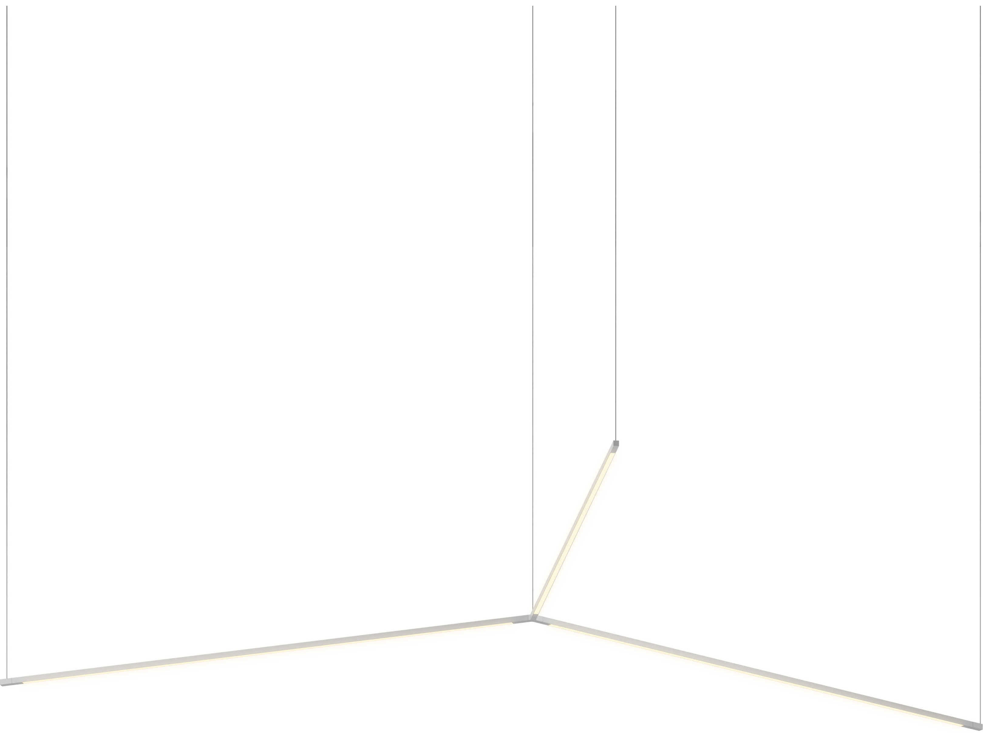 Koncept Z-bar Silver LED Linear Pendant