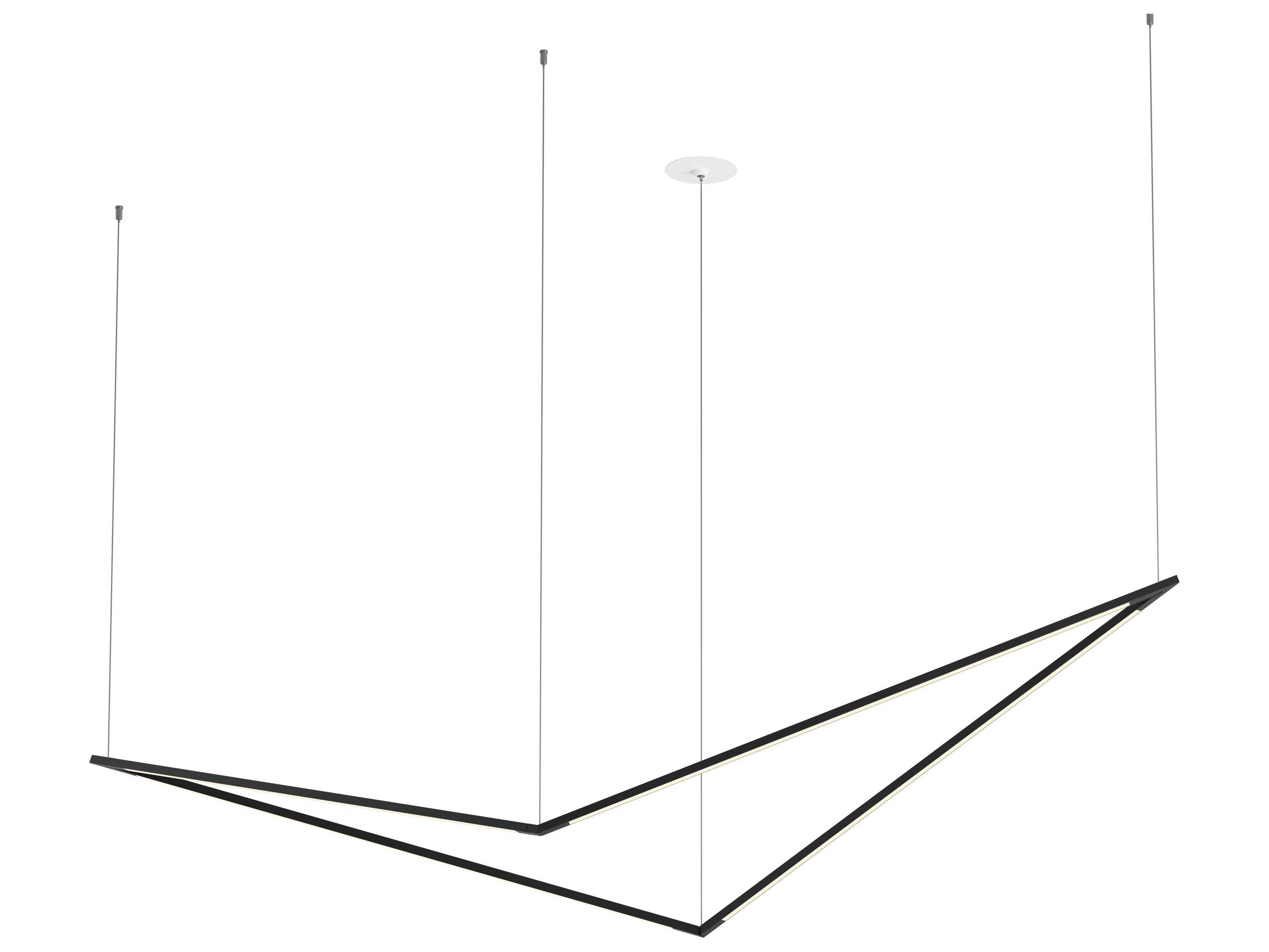 Koncept Z-bar Matte Black LED Linear Island Pendant