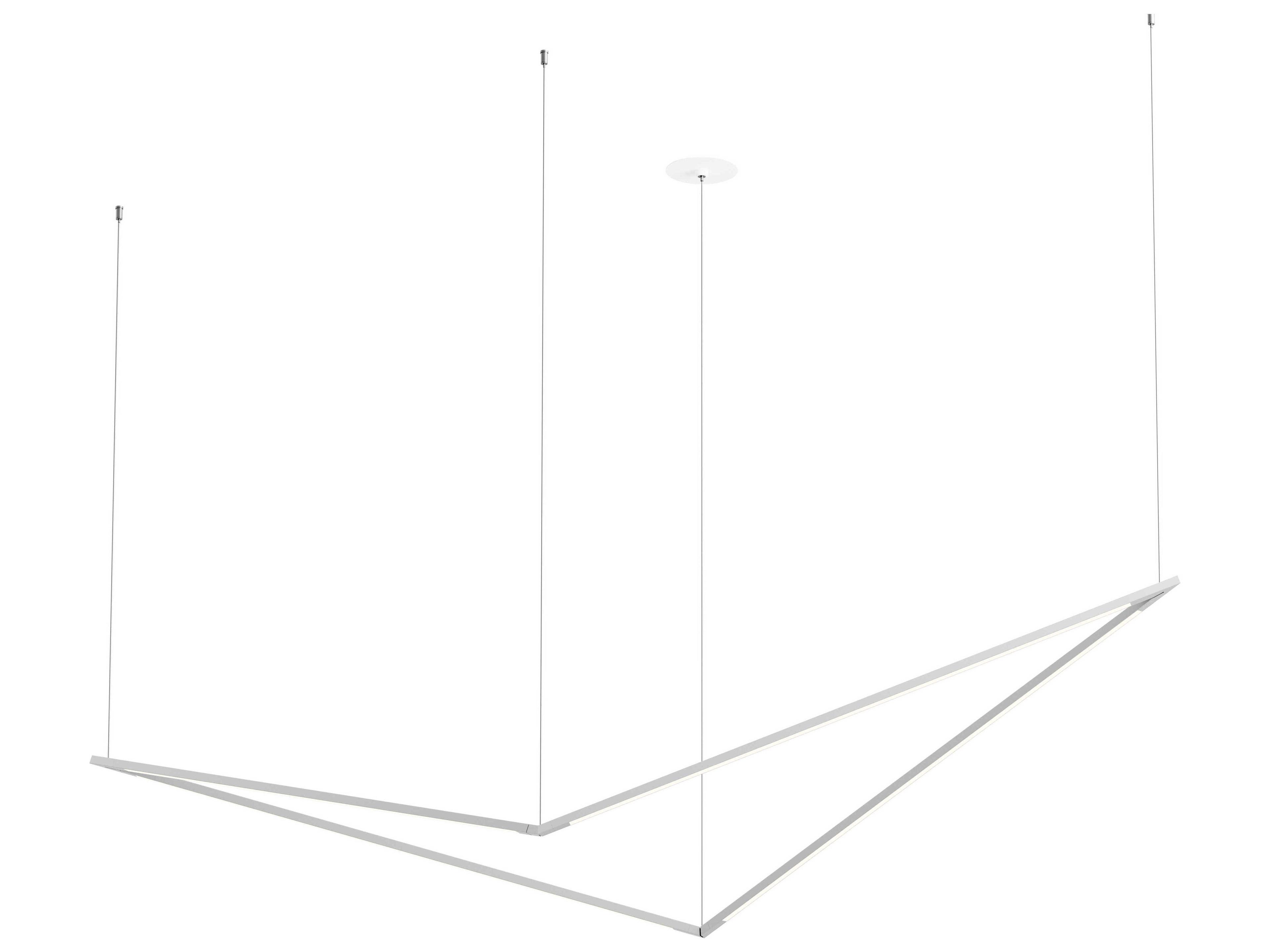Koncept Z-bar Silver LED Linear Island Pendant