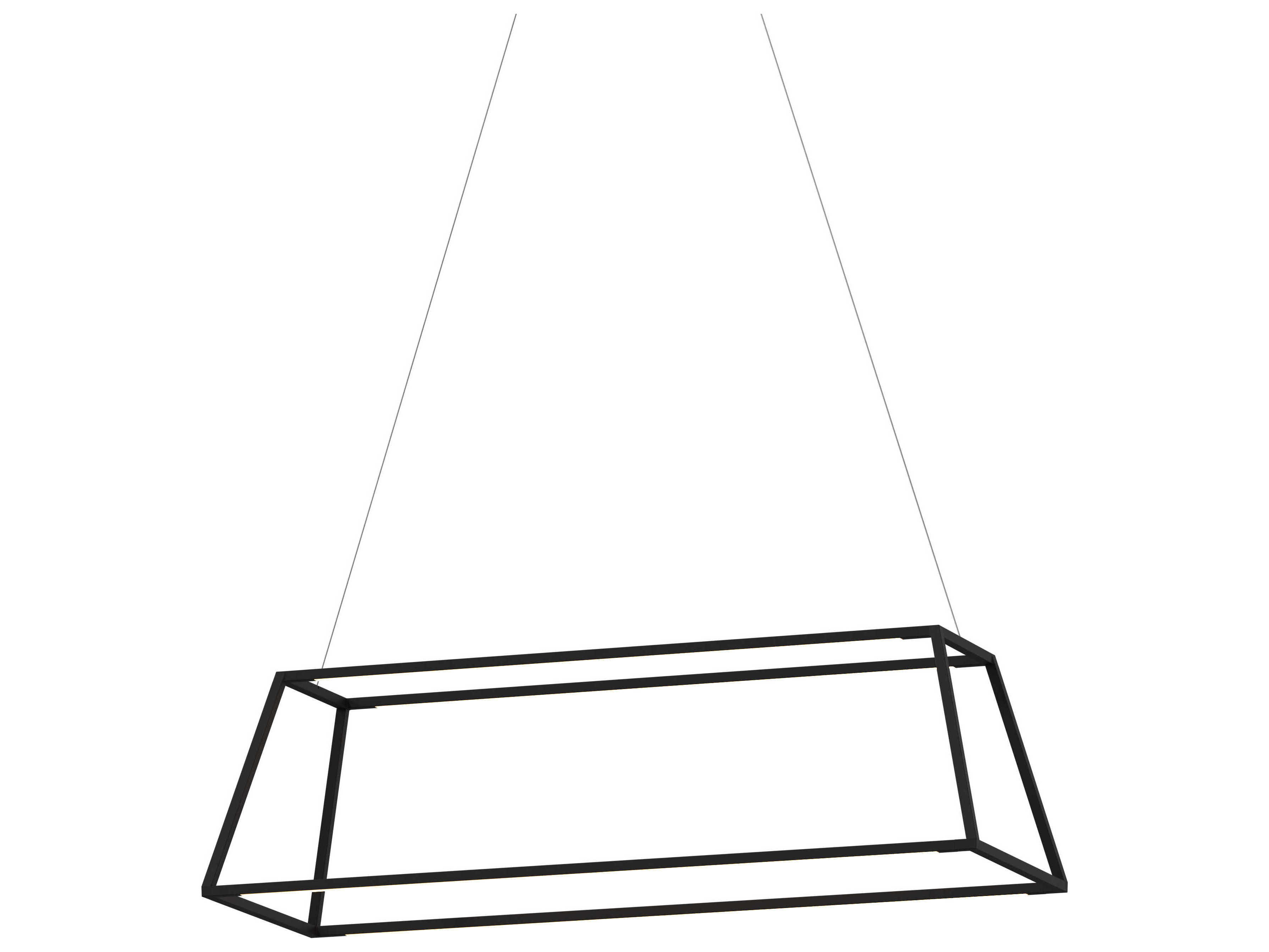 Koncept Z-bar Matte Black LED Geometric Linear Island Pendant