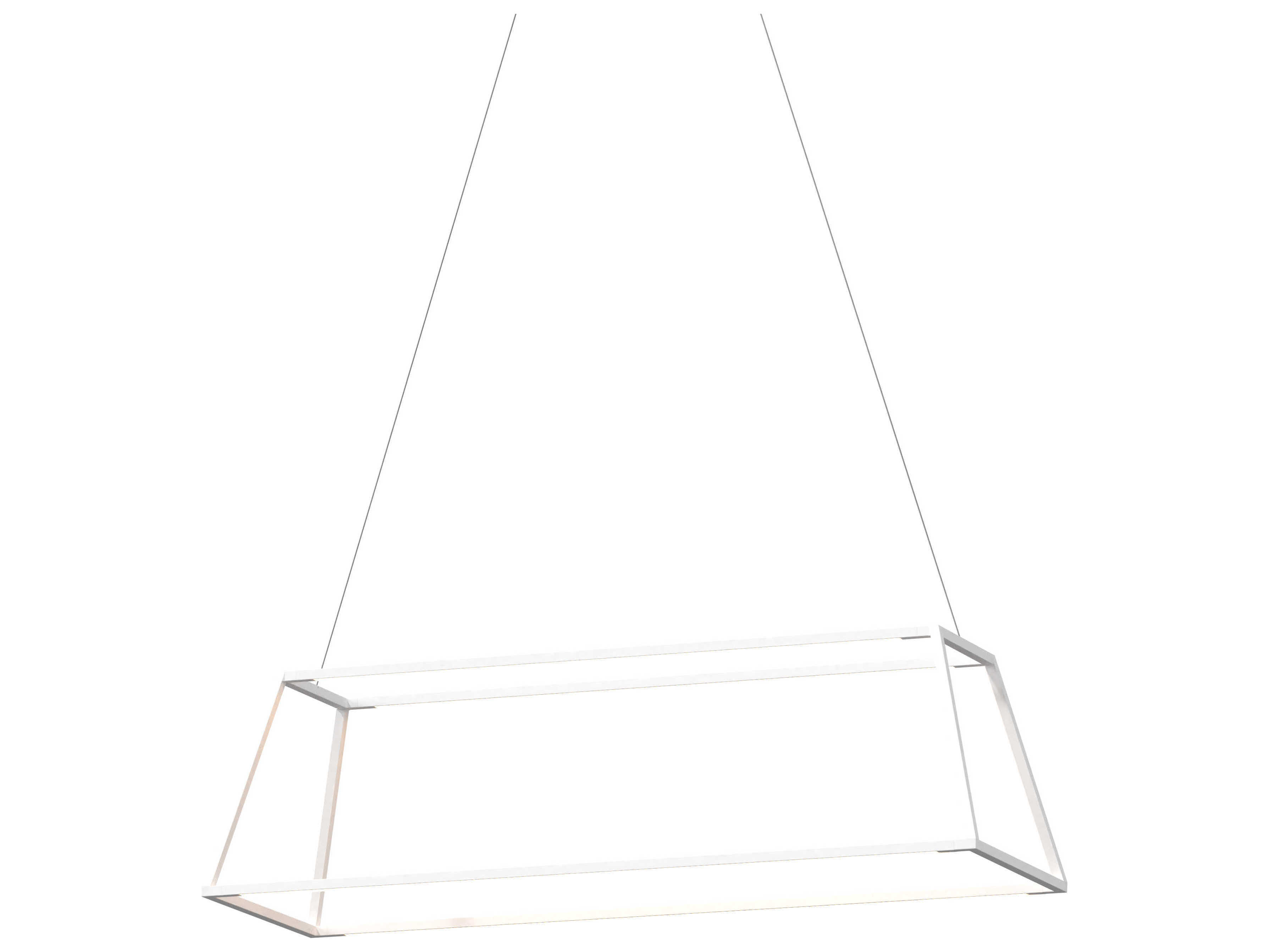 Koncept Z-bar Matte White LED Geometric Linear Island Pendant
