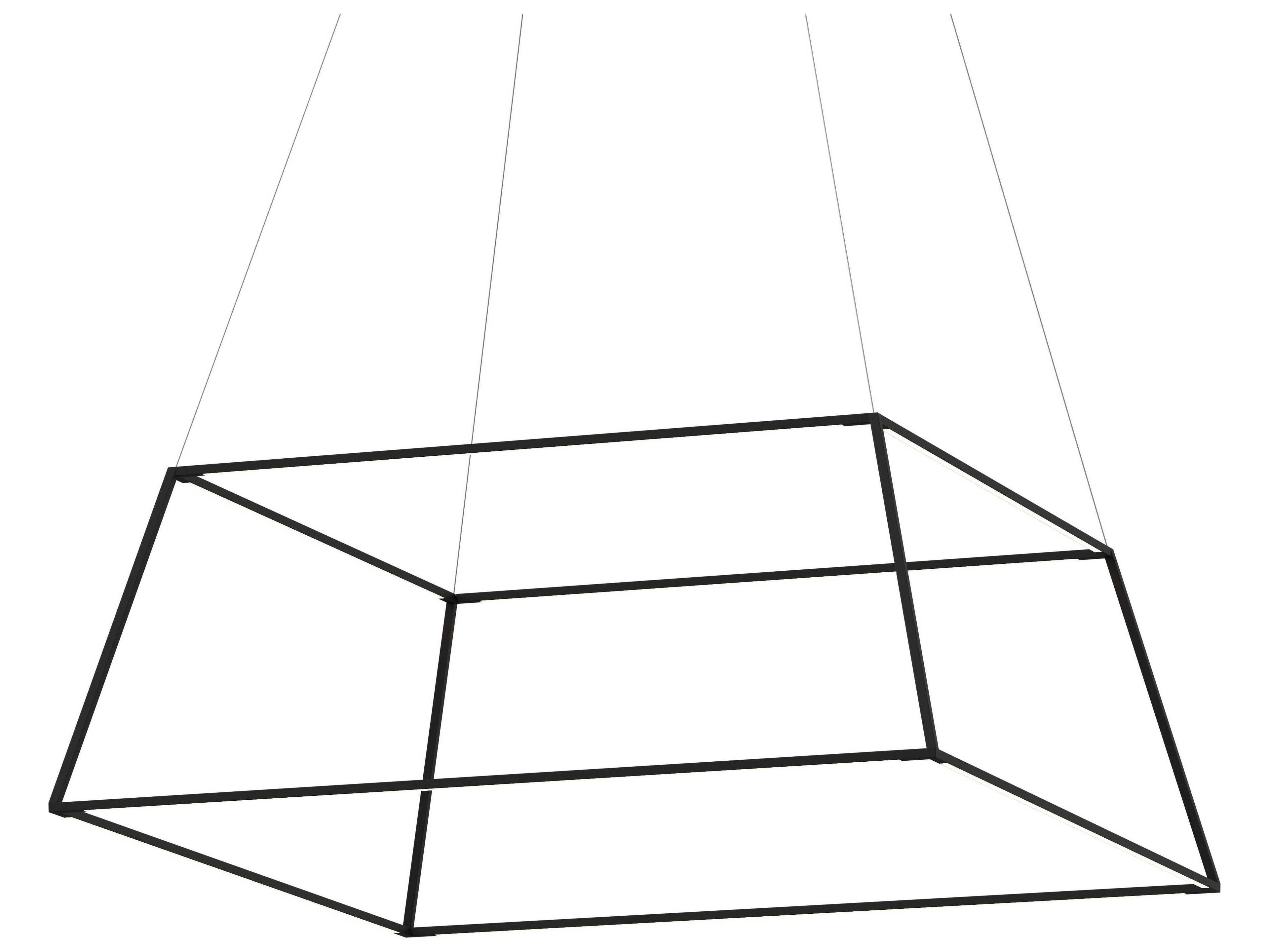 Koncept Z-bar Matte Black LED Geometric Linear Pendant