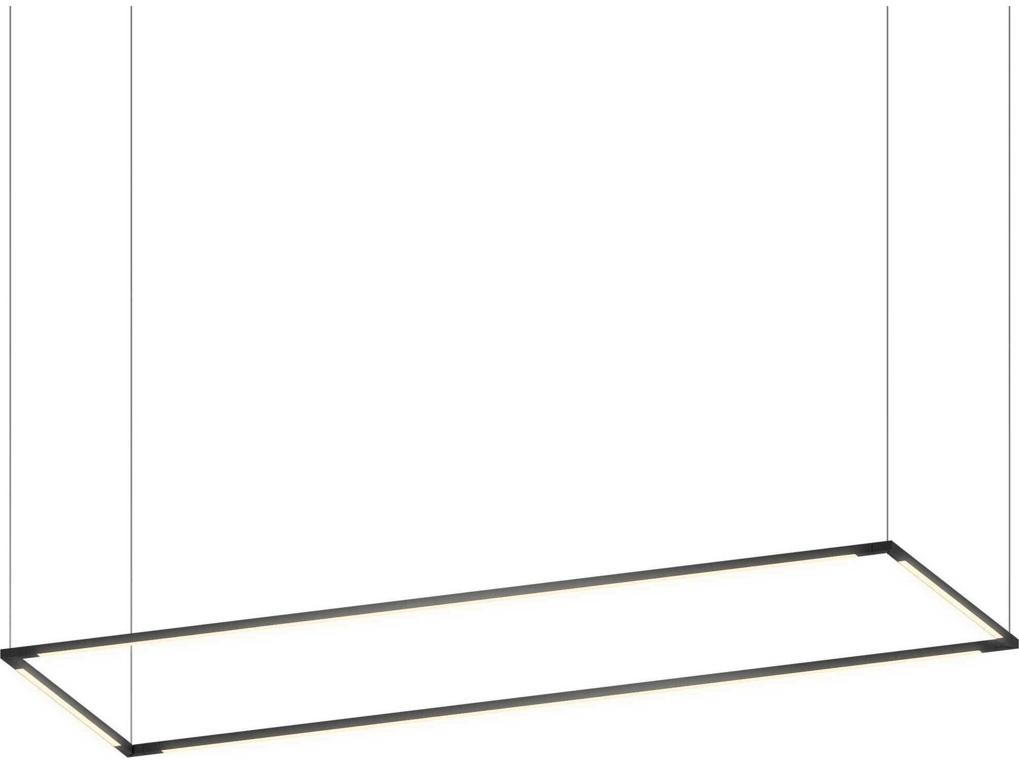 Koncept Z-bar Matte Black LED Geometric Island Pendant